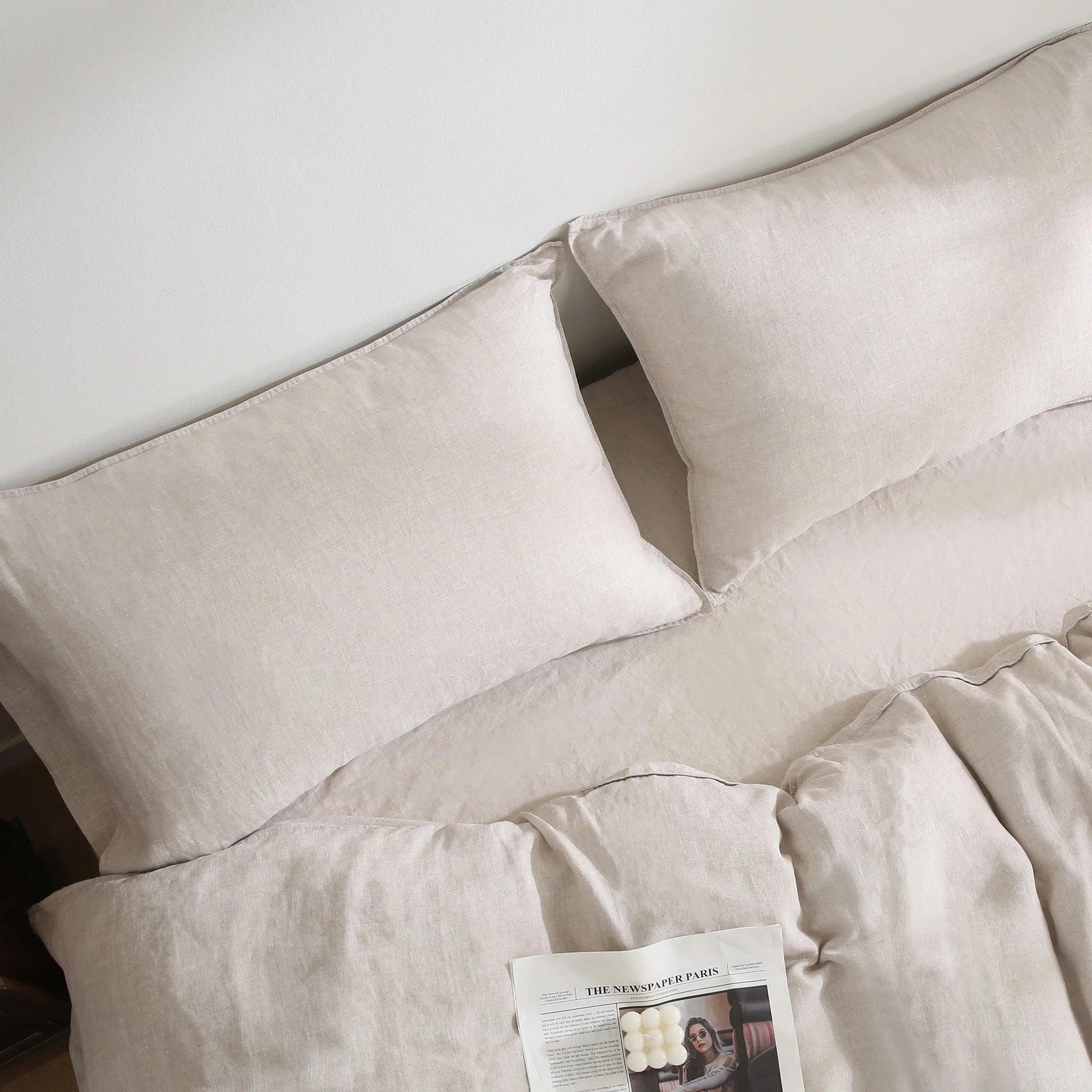 100% Pure French Linen Pillowcases (Set of 2) - Natural Linen - Image 5