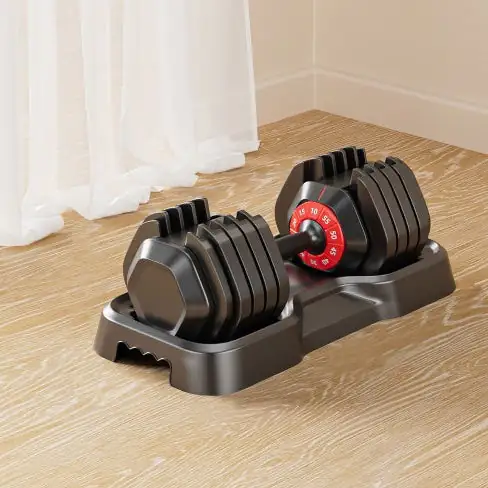 Adjustable Dumbbell Set, 10 In 1 Free Dumbbell For Men And Women, Black Dumbbell For Home Gym, Full Body Workout Fitness, Fast Adjust By Turning Handle 10 Gears55 LB - Image 10