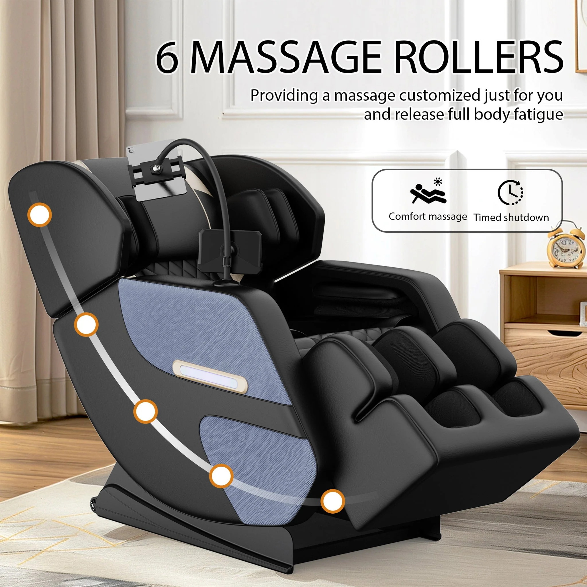 Airvana Imperium Full-Body Zero Gravity Massage Recliner Chair With Ambient Lighting (SAK34591) - Image 5