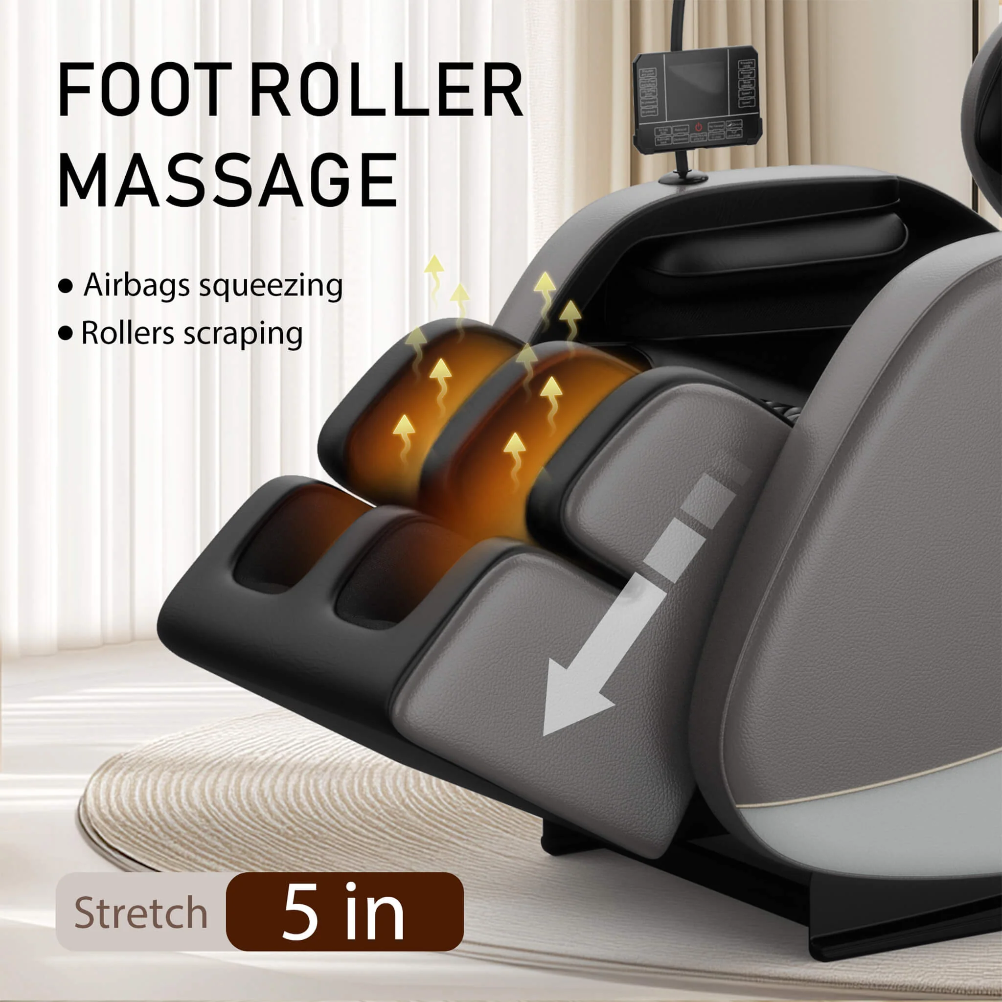 Airvana Opulence Zero Gravity Massage Recliner Chair With Bluetooth Audio (SAK31972) - Image 4