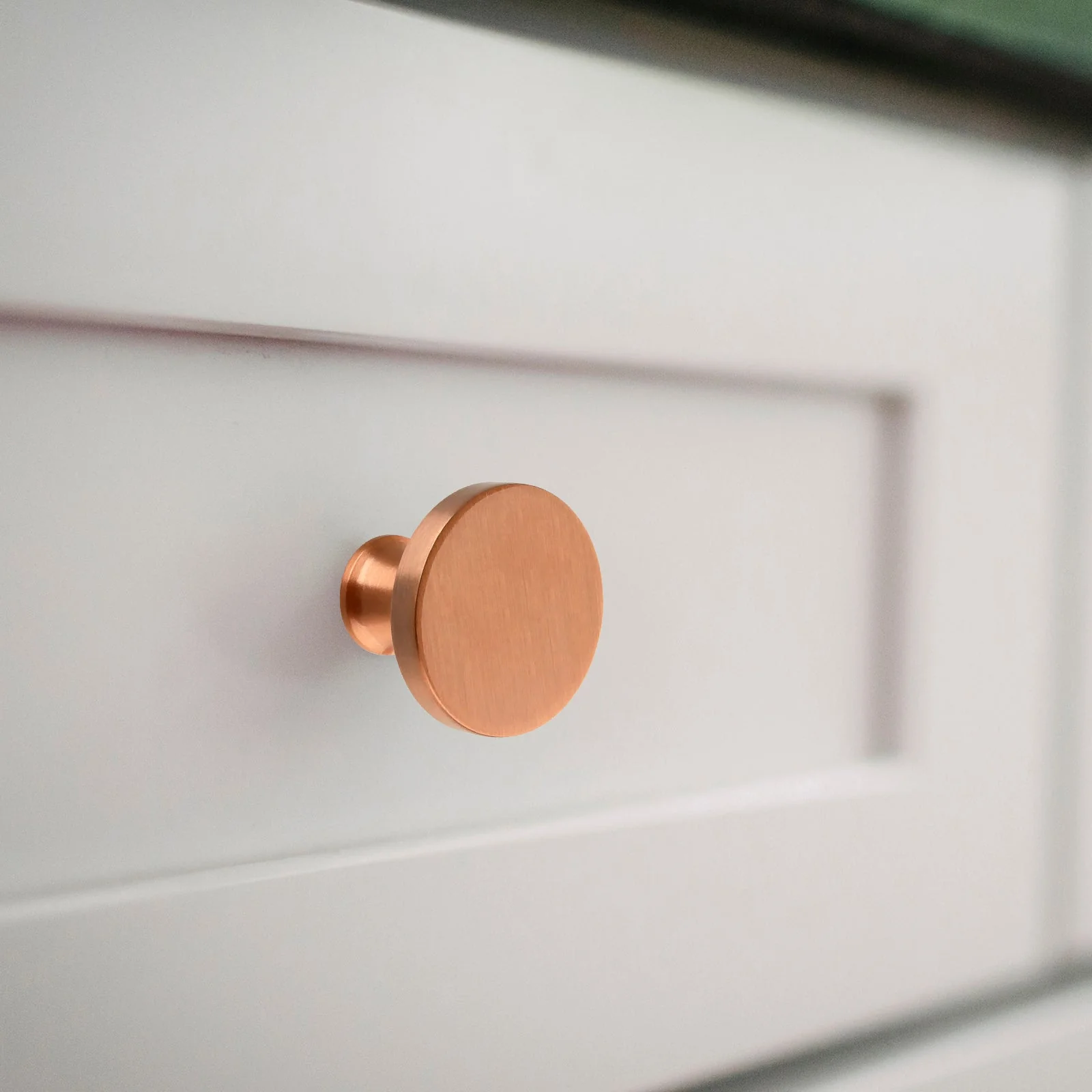 Akicon Copper Kitchen Cabinet Knobs 1-1/4 inch (32 mm) Diameter 100% Solid Brass Drawer Knob AK01916-C - Image 2