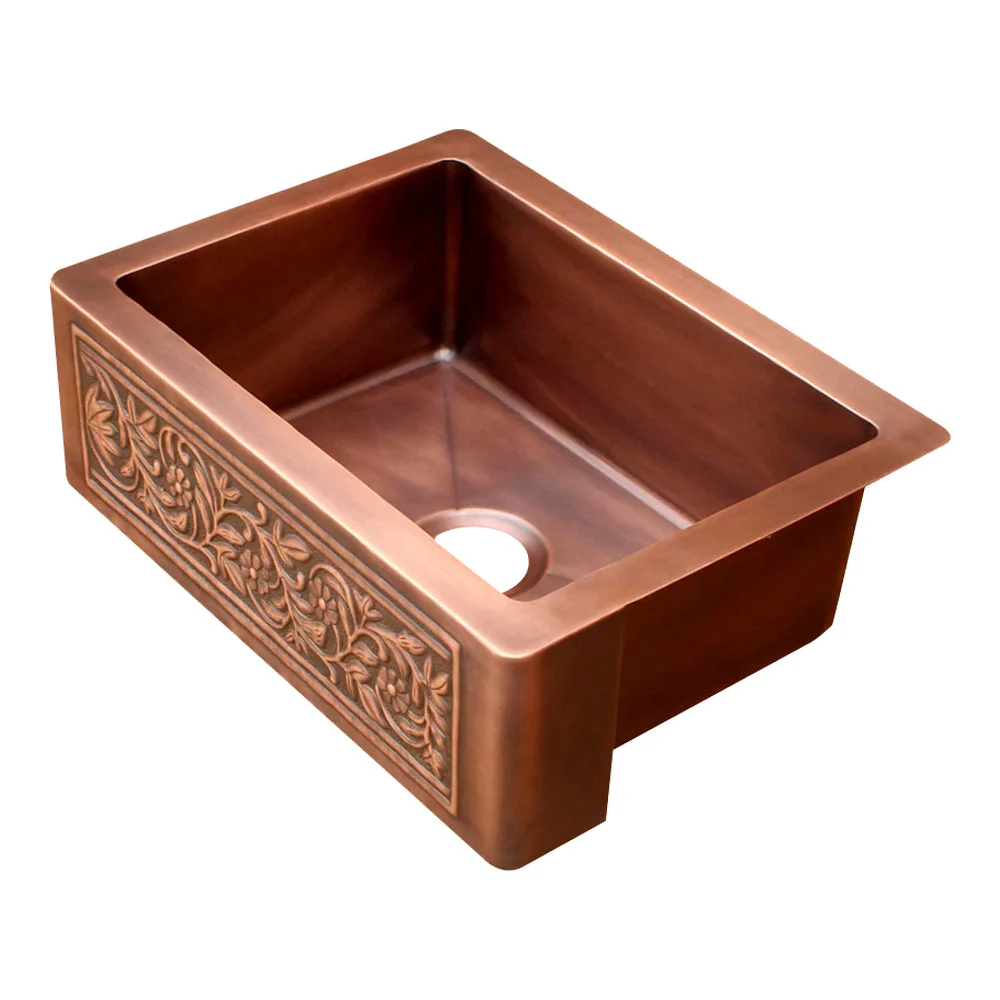 Akicon Single Bowl Farmhouse Apron Copper Kitchen Sink - AKS502-C - Image 6
