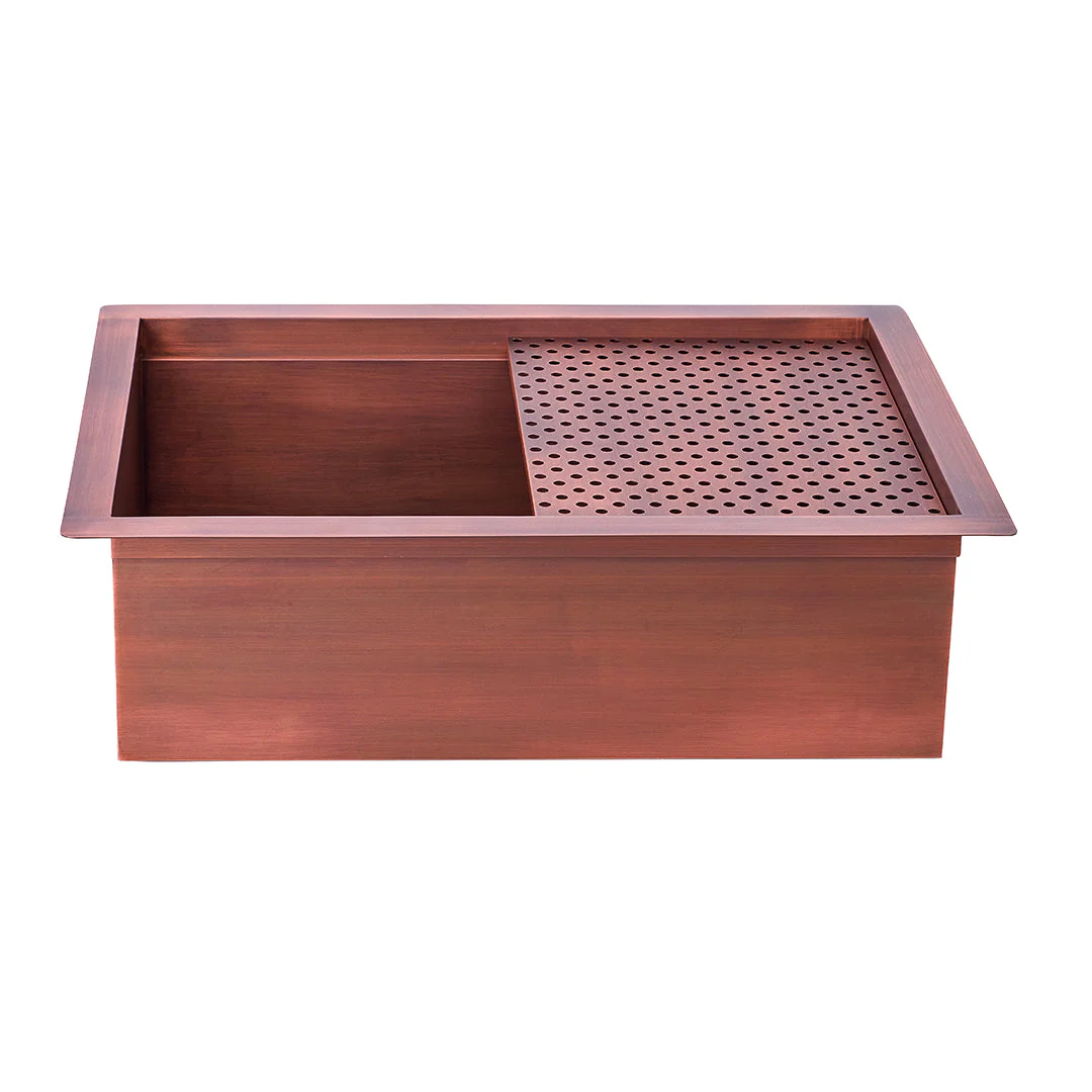 Akicon Workstation Undermount Copper Kitchen Sink - AKS504-C - Image 6