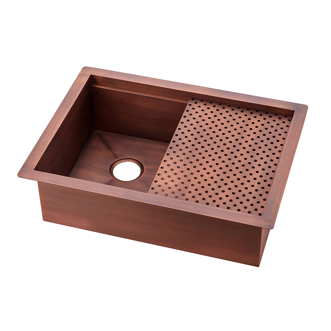 Akicon Workstation Undermount Copper Kitchen Sink - AKS504-C - Image 7