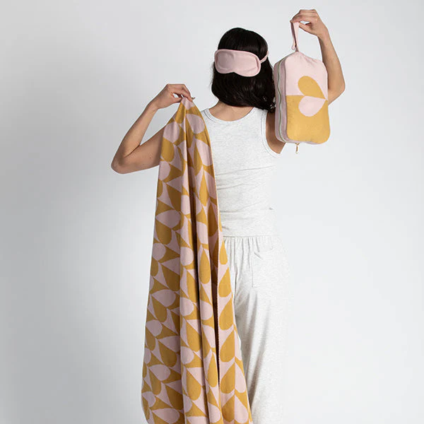 Amore Organic Cotton Travel Blanket and Eye Mask Set - Image 6