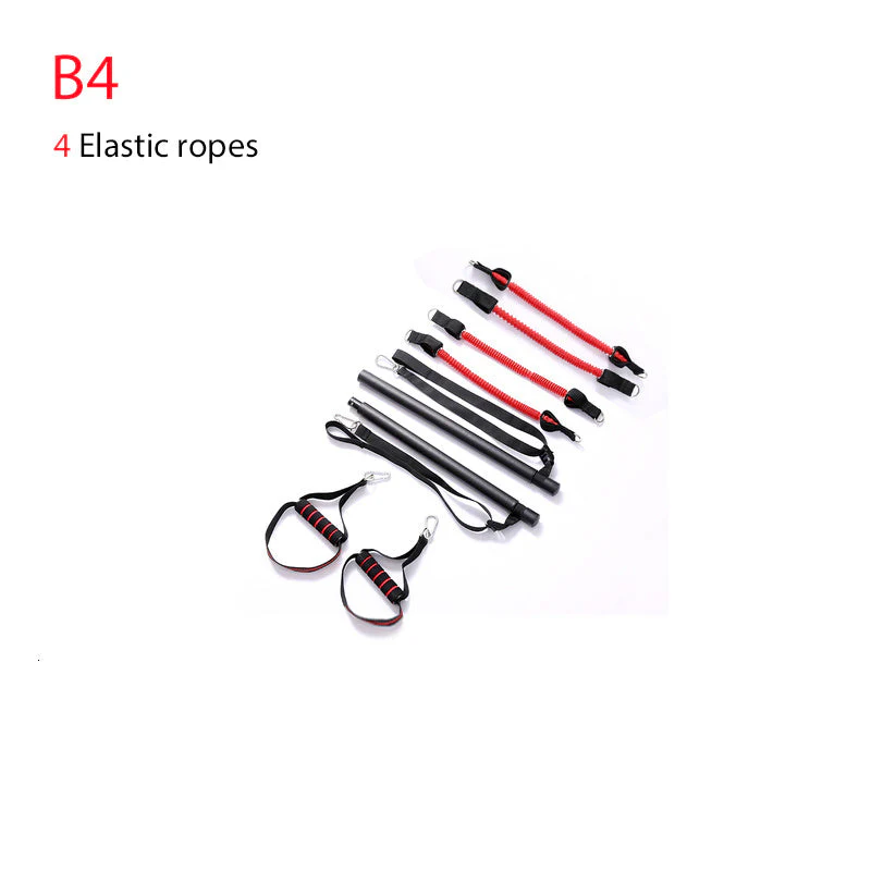 Body Workout Trainer Bar with Resistance Bands Rubber Buckles - Image 7