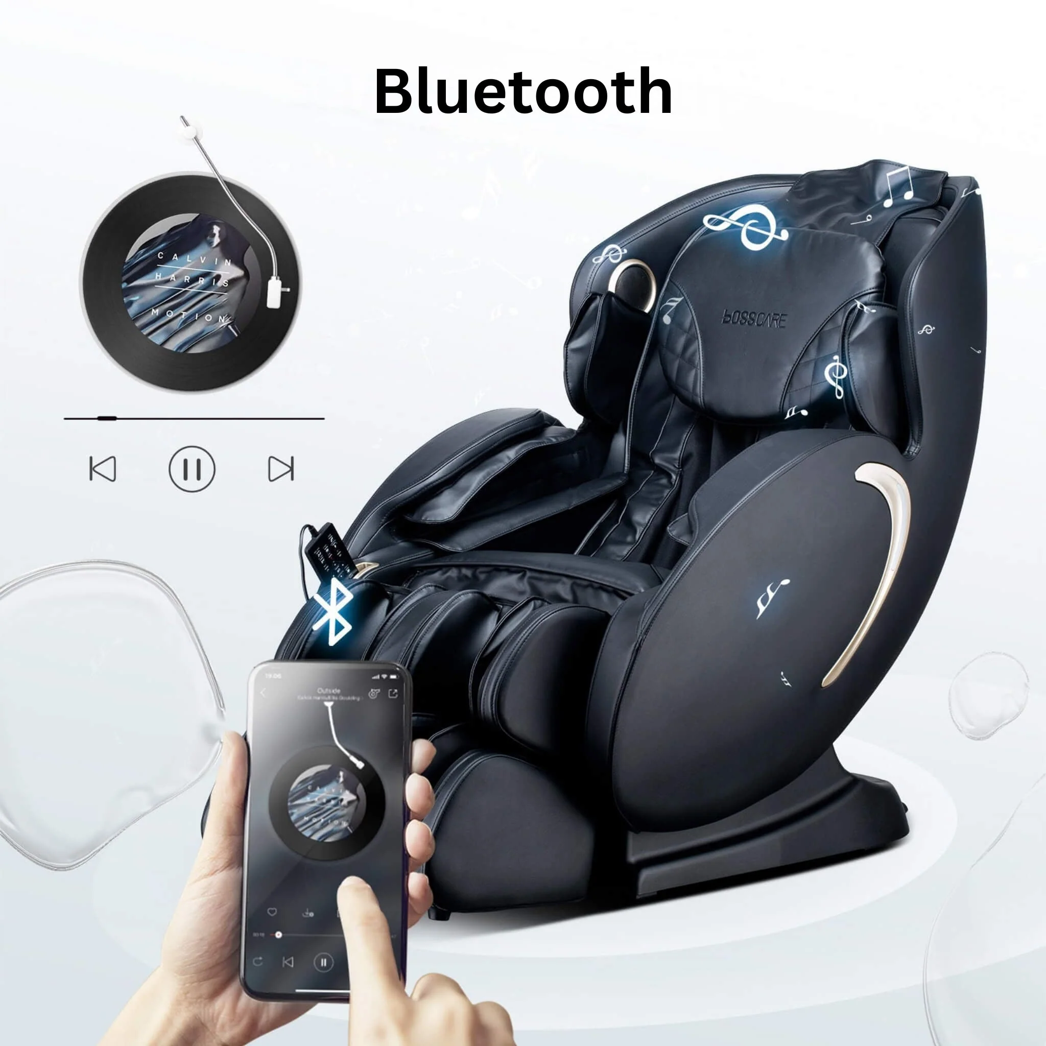 Bosscare Full Body 3D Zero Gravity Shiatsu Recliner Massage Chair With App (SAK32840) - Image 3