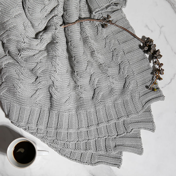 Chunky Cable Organic Cotton Throw Blanket - Image 8