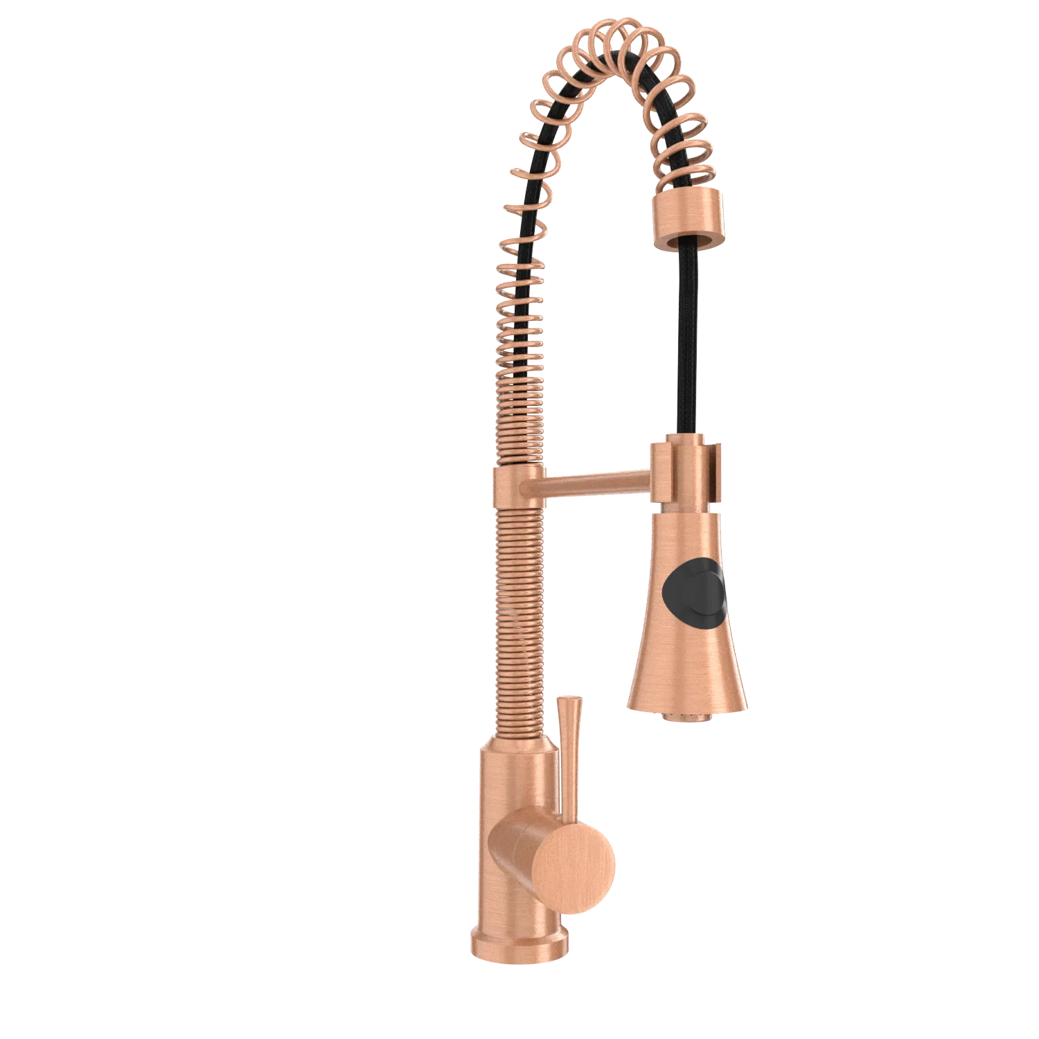 Copper Kitchen Faucet with Soap Dispenser, Single Handle Solid Brass High Arc Pull Down Sprayer Head Kitchen Sink Faucets with Deck Plate - Image 25