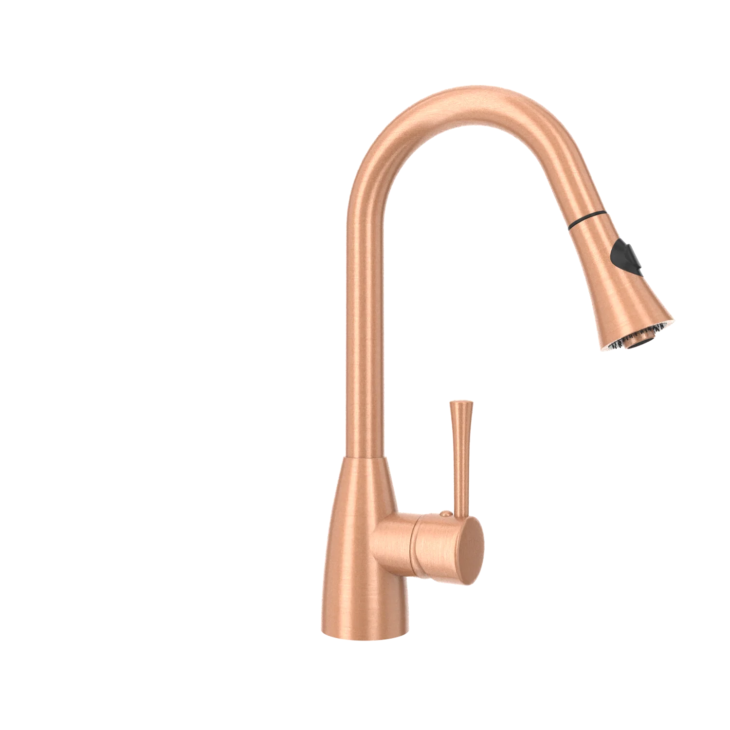 Copper Kitchen Faucet with Soap Dispenser, Single Handle Solid Brass High Arc Pull Down Sprayer Head Kitchen Sink Faucets with Deck Plate - Image 30
