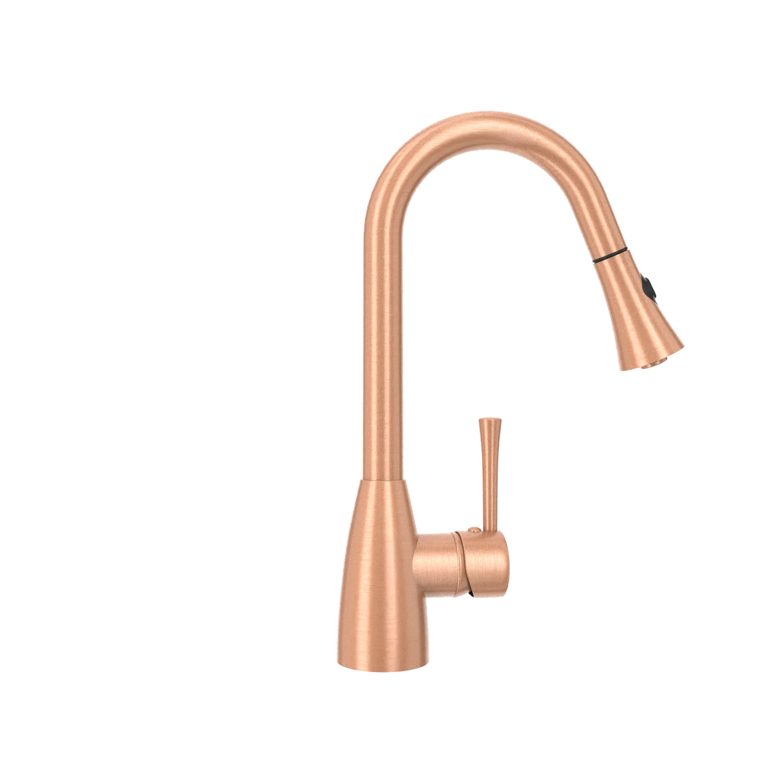 Copper Kitchen Faucet with Soap Dispenser, Single Handle Solid Brass High Arc Pull Down Sprayer Head Kitchen Sink Faucets with Deck Plate - Image 34
