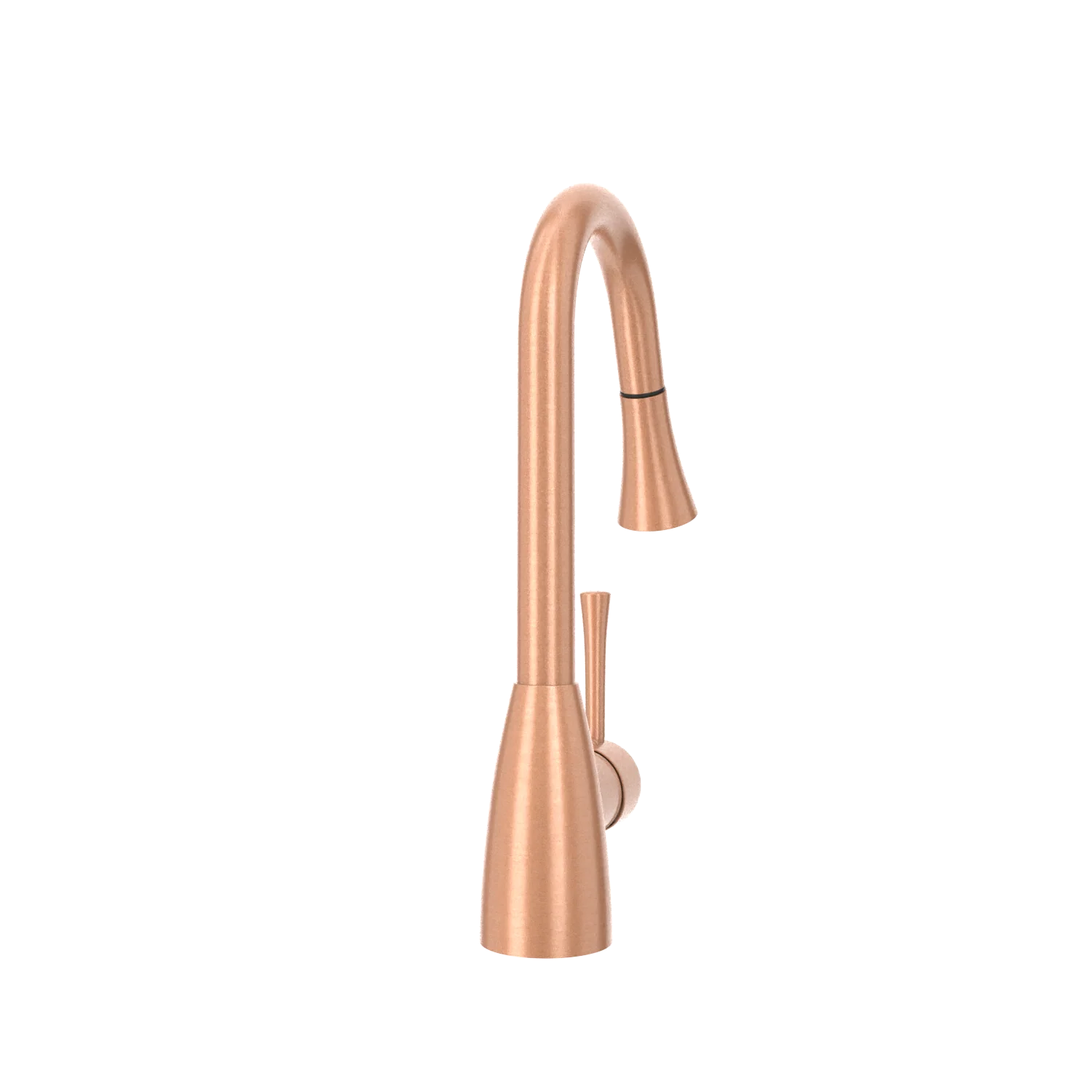 Copper Kitchen Faucet with Soap Dispenser, Single Handle Solid Brass High Arc Pull Down Sprayer Head Kitchen Sink Faucets with Deck Plate - Image 40