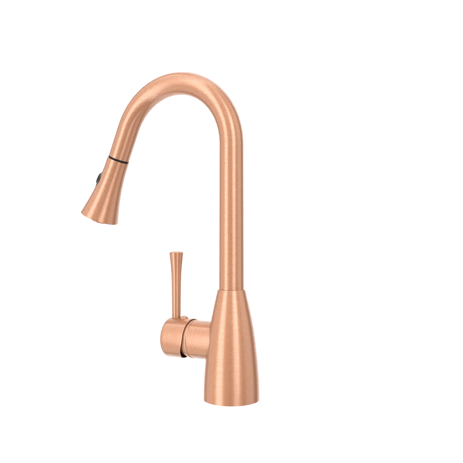 Copper Kitchen Faucet with Soap Dispenser, Single Handle Solid Brass High Arc Pull Down Sprayer Head Kitchen Sink Faucets with Deck Plate - Image 48