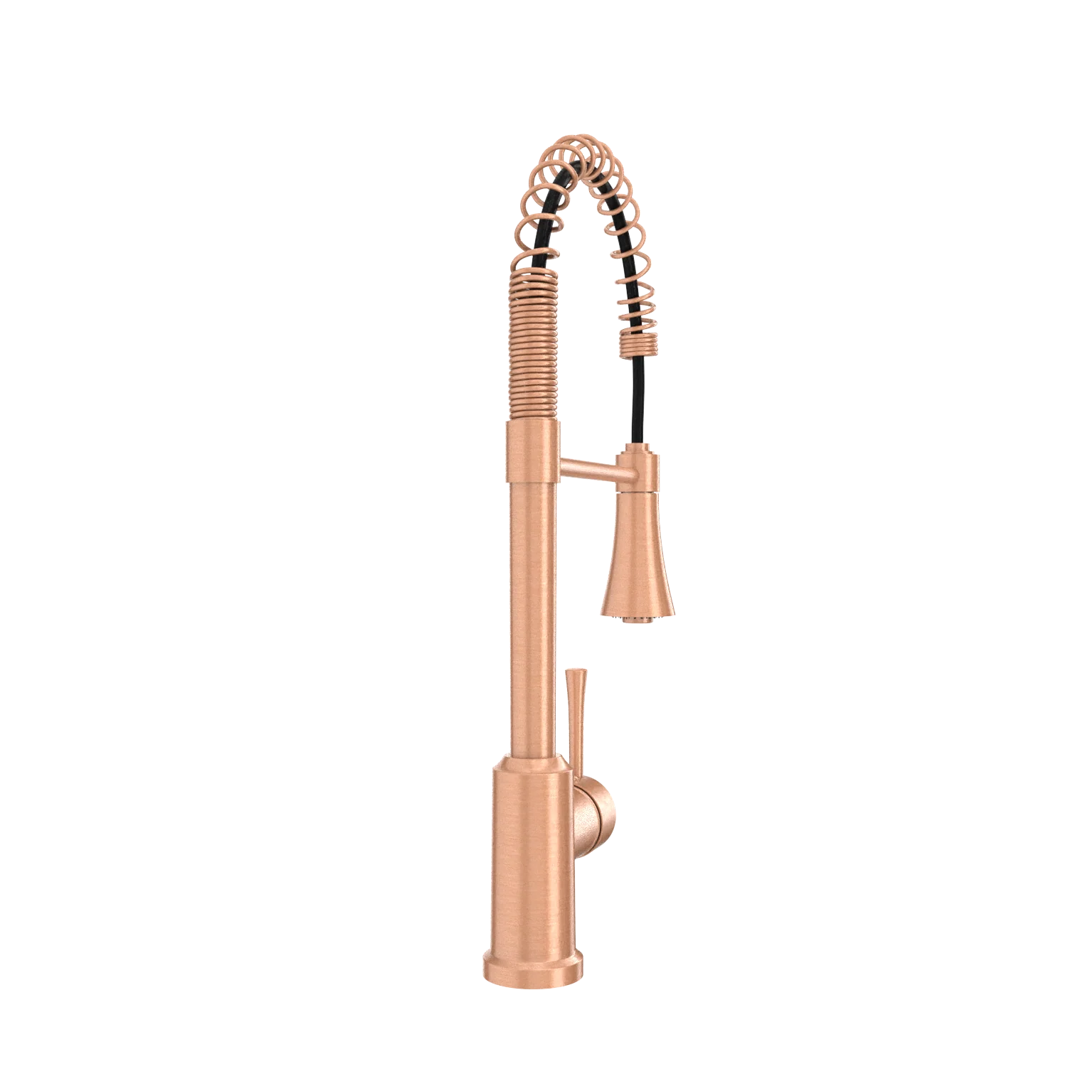 Copper Kitchen Faucet with Soap Dispenser, Single Handle Solid Brass High Arc Pull Down Sprayer Head Kitchen Sink Faucets with Deck Plate - Image 39