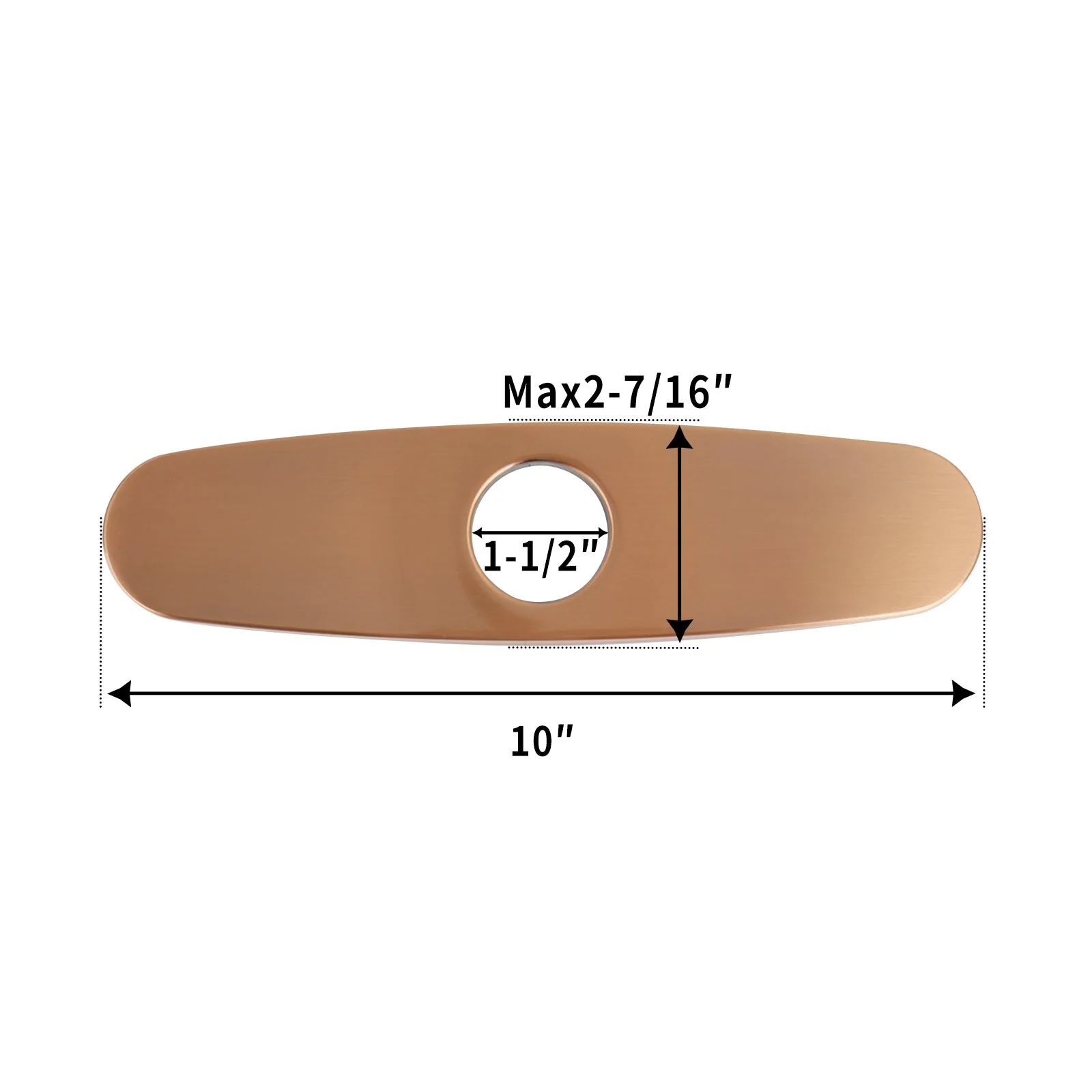 Copper Kitchen Sink Faucet Hole Cover Deck Plate Escutcheon - AK11029C - Image 4