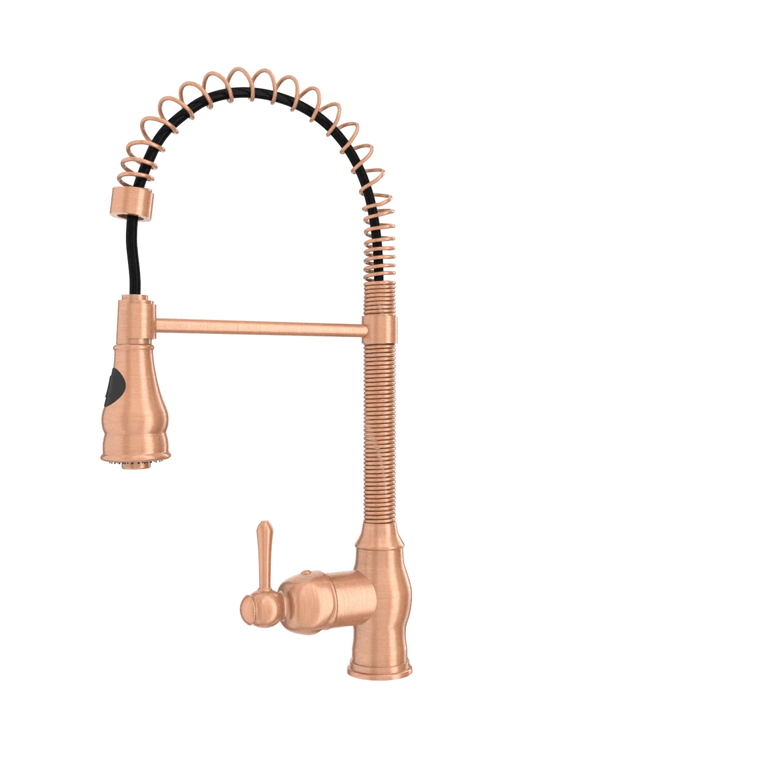 Copper Pre-Rinse Spring Kitchen Faucet, Single Level Solid Brass Kitchen Sink Faucets with Pull Down Sprayer - AK96518A-C - Image 17