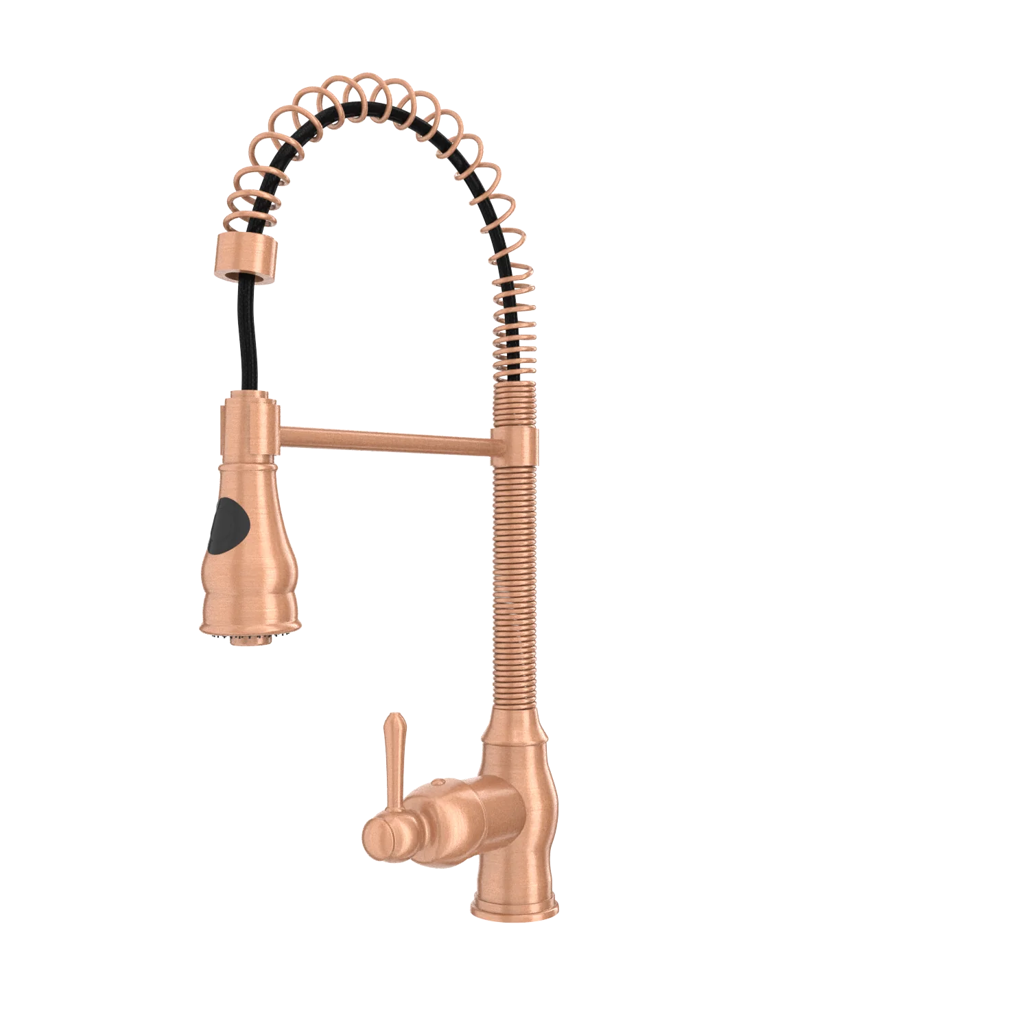 Copper Pre-Rinse Spring Kitchen Faucet, Single Level Solid Brass Kitchen Sink Faucets with Pull Down Sprayer - AK96518A-C - Image 19