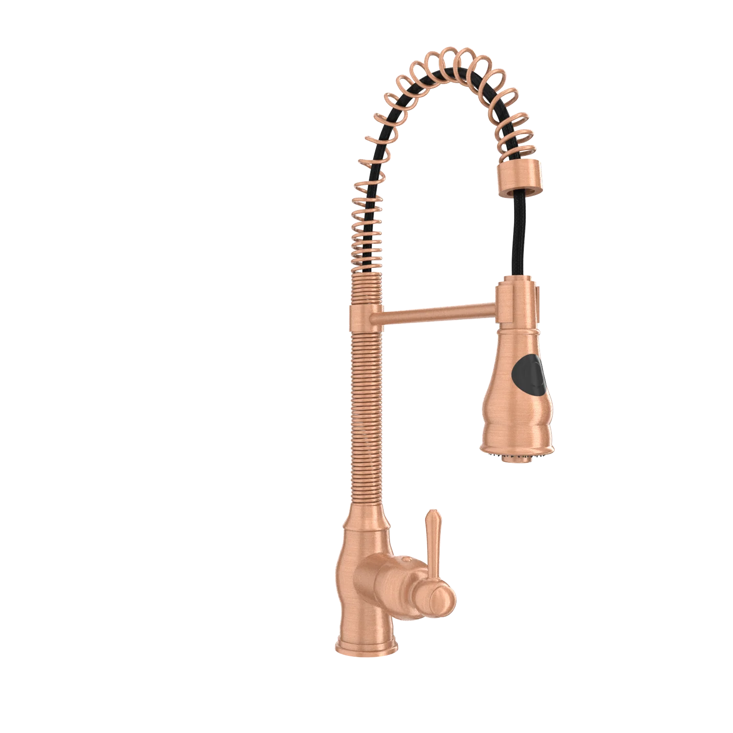 Copper Pre-Rinse Spring Kitchen Faucet, Single Level Solid Brass Kitchen Sink Faucets with Pull Down Sprayer - AK96518A-C - Image 26