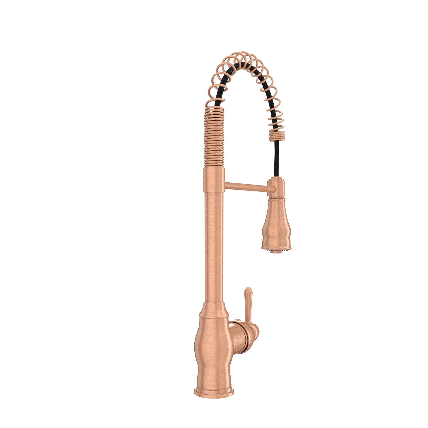 Copper Pre-Rinse Spring Kitchen Faucet, Single Level Solid Brass Kitchen Sink Faucets with Pull Down Sprayer - AK96518C - Image 38