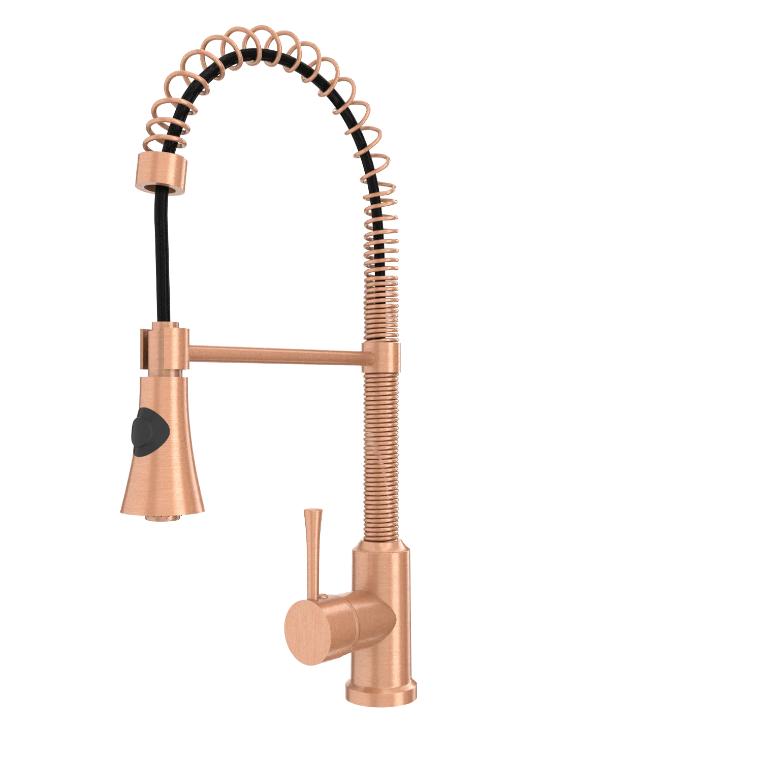 Copper Pre-Rinse Spring Kitchen Faucet, Single Level Solid Brass Kitchen Sink Faucets with Pull Down Sprayer - AK96565C - Image 18