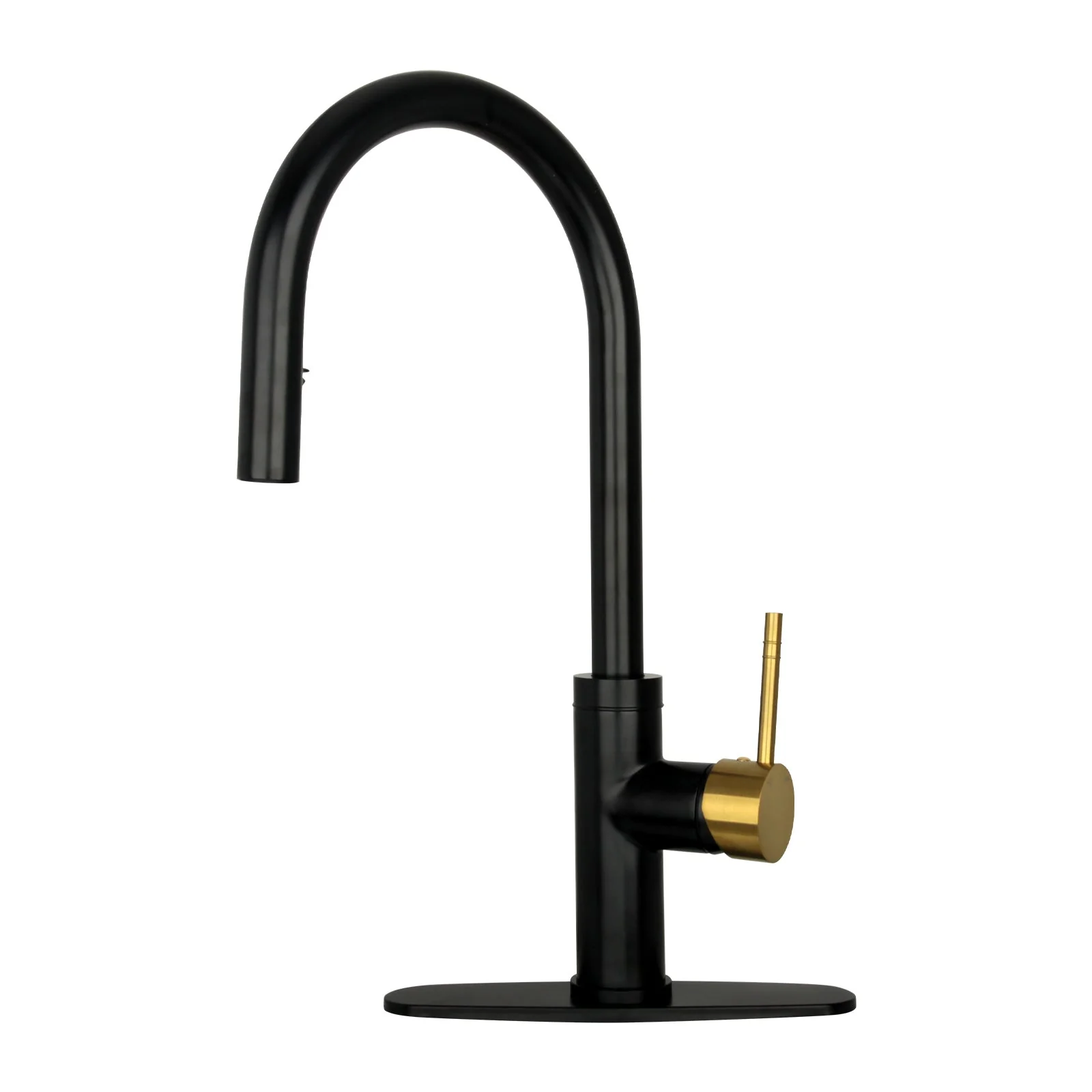 Copper Pull Out Kitchen Faucet with Deck Plate, Single Level Solid Brass Kitchen Sink Faucets with Pull Down Sprayer-AK96416C - Image 13