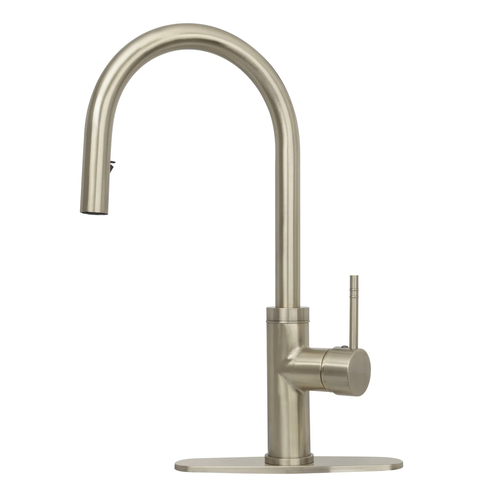 Copper Pull Out Kitchen Faucet with Deck Plate, Single Level Solid Brass Kitchen Sink Faucets with Pull Down Sprayer-AK96416C - Image 9