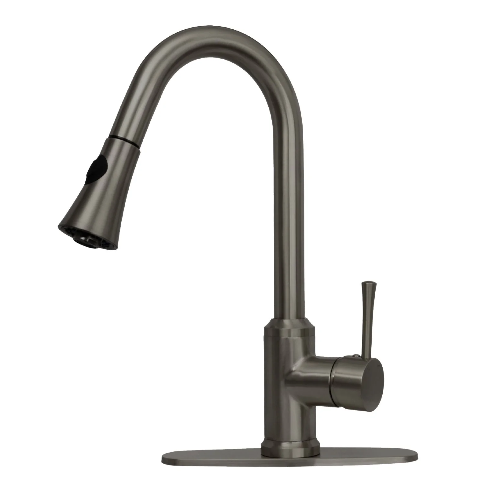 Copper Pull Out Kitchen Faucet with Deck Plate, Single Level Solid Brass Kitchen Sink Faucets with Pull Down Sprayer-AK96466C - Image 10