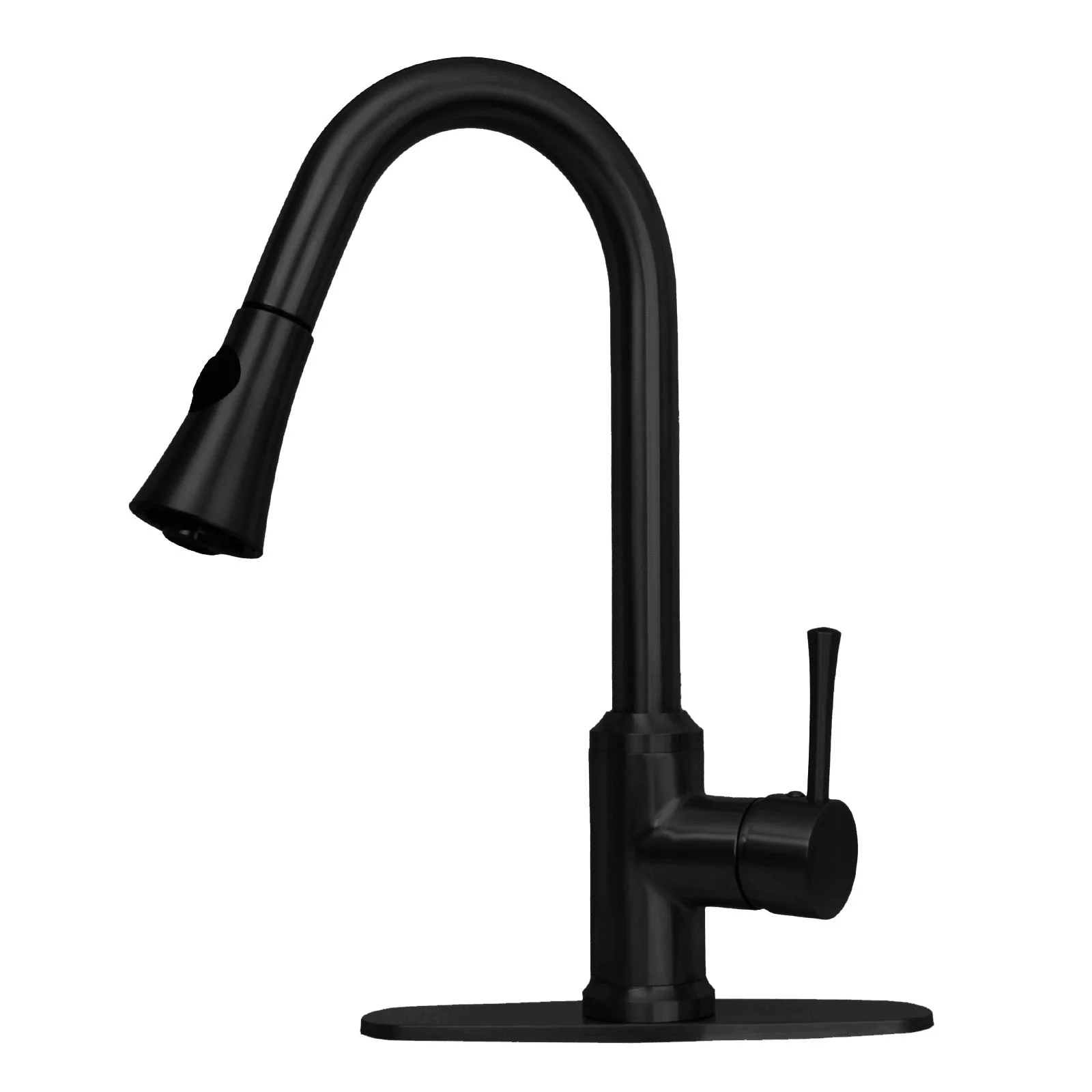 Copper Pull Out Kitchen Faucet with Deck Plate, Single Level Solid Brass Kitchen Sink Faucets with Pull Down Sprayer-AK96466C - Image 12
