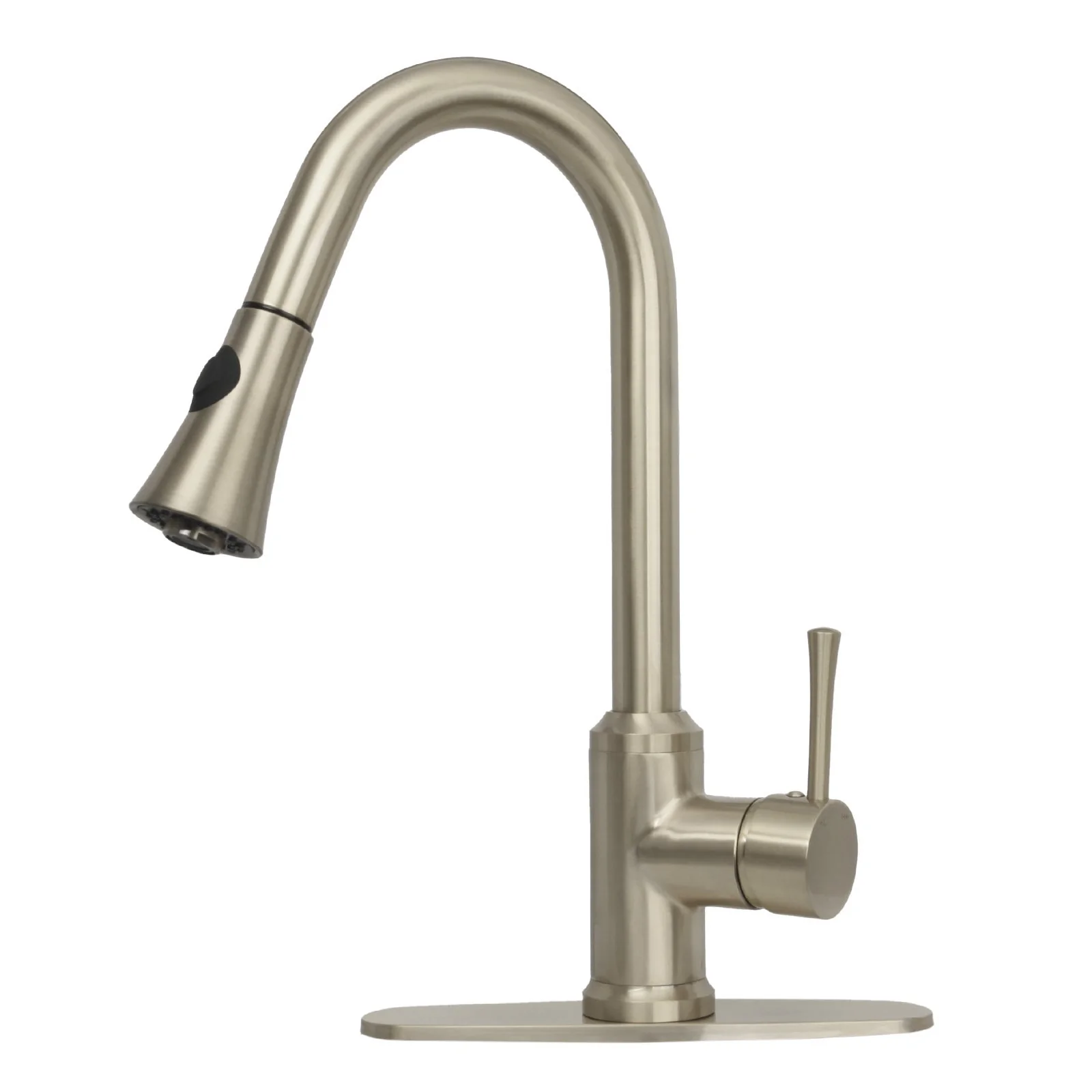 Copper Pull Out Kitchen Faucet with Deck Plate, Single Level Solid Brass Kitchen Sink Faucets with Pull Down Sprayer-AK96466C - Image 9
