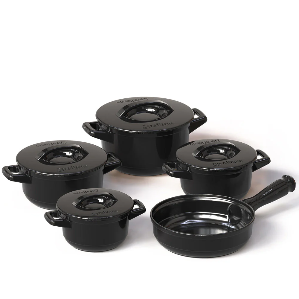 Duo 9 Piece Ceramic Cookware Set - Ceramic Lid - Image 3