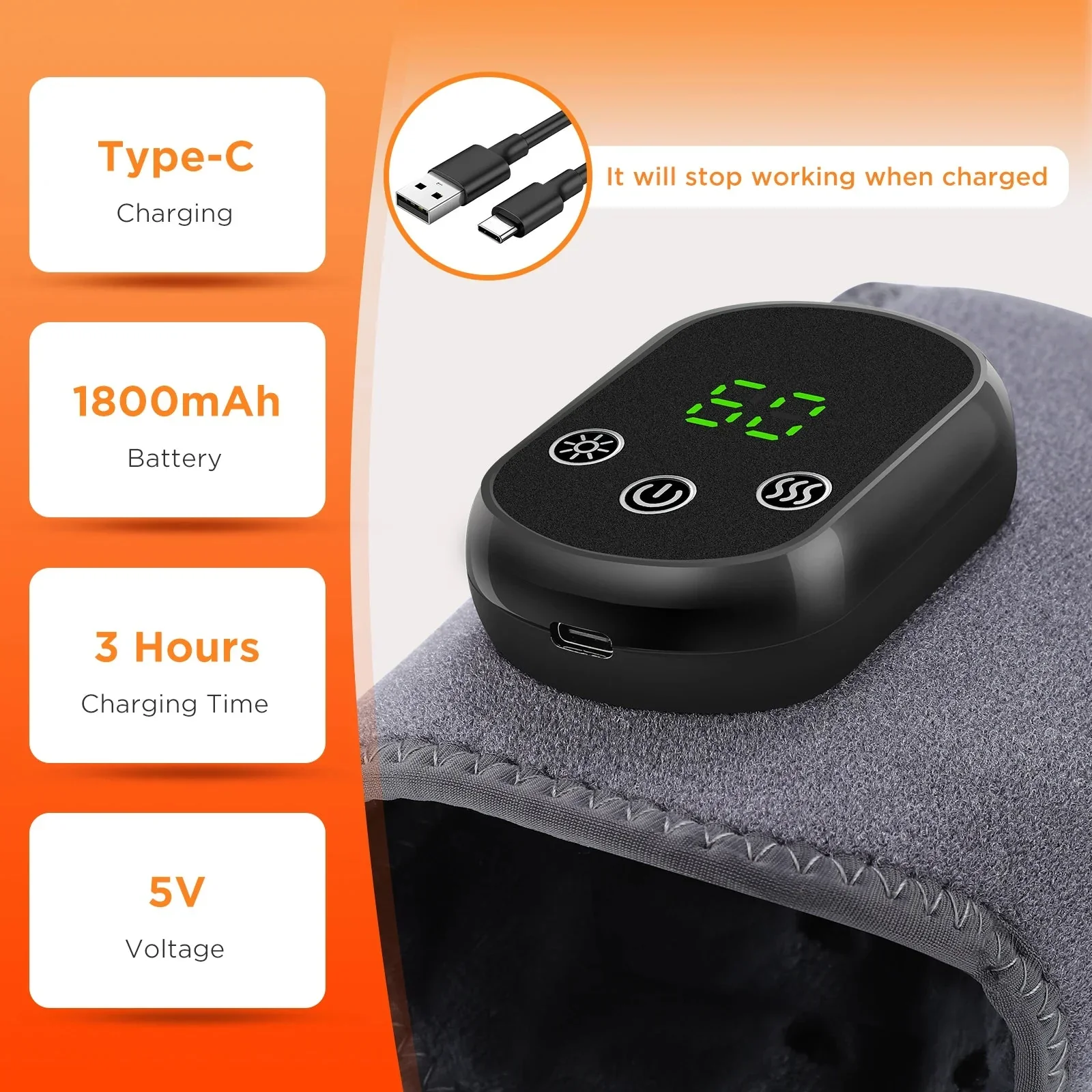 🦶 Electric Ankle Brace – Adjustable Hot Compress & Vibration Massage Support - Image 6