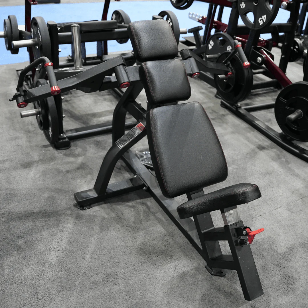 Excel Leverage Incline Pec Fly - Muscle D Fitness - Plate Loaded Chest - Piston Assisted Seat Adjustment - Image 6