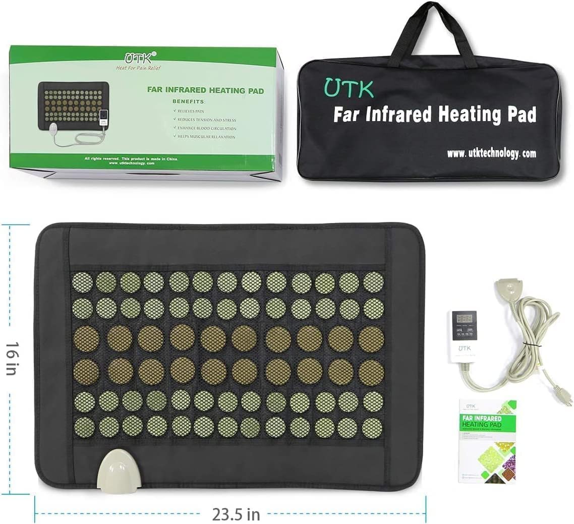 Far Infrared Natural Jade and Tourmaline Heating Pad, 23.5" x 16" - Image 8
