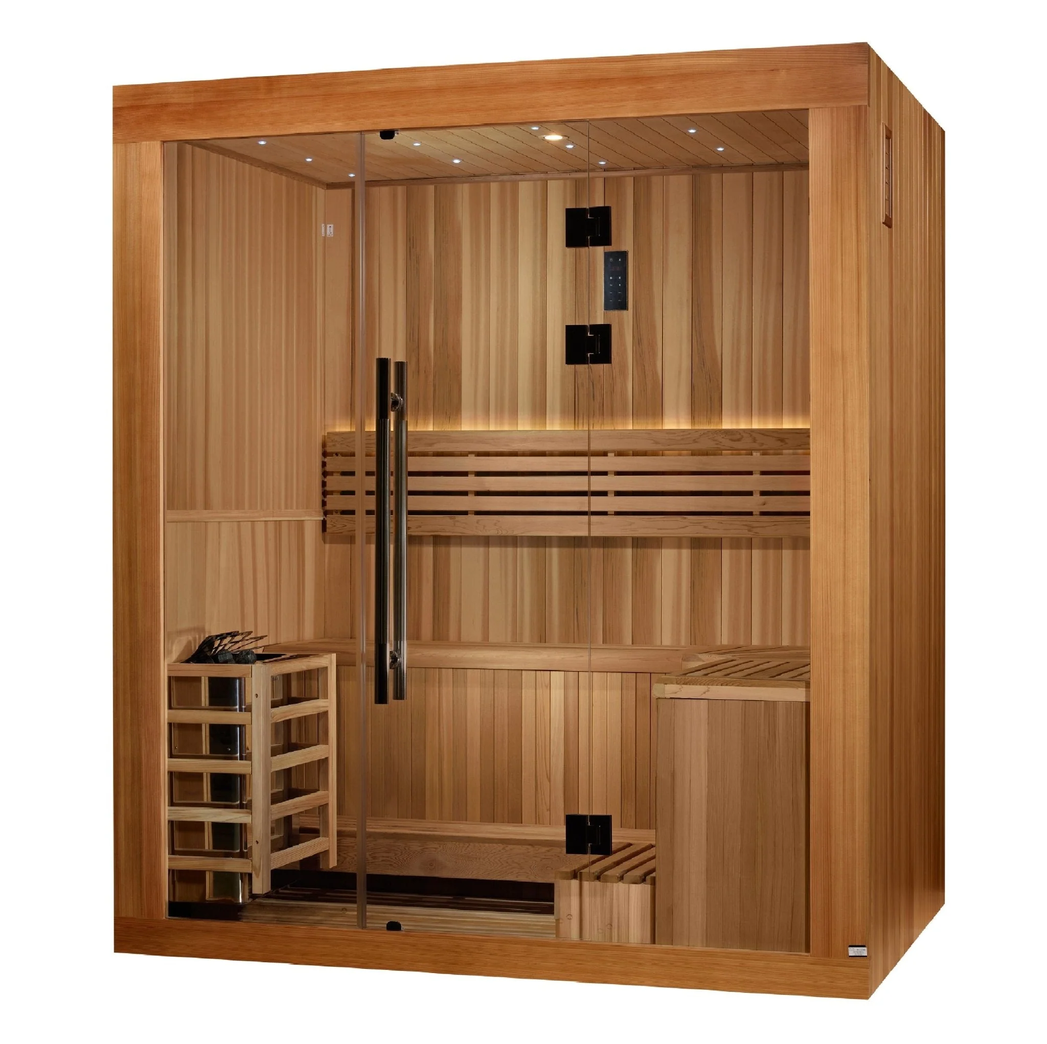 Golden Designs 2025 "Copenhagen Edition" 3-Person Traditional Sauna – Canadian Red Cedar & Pacific Premium Clear Cedar - Image 6
