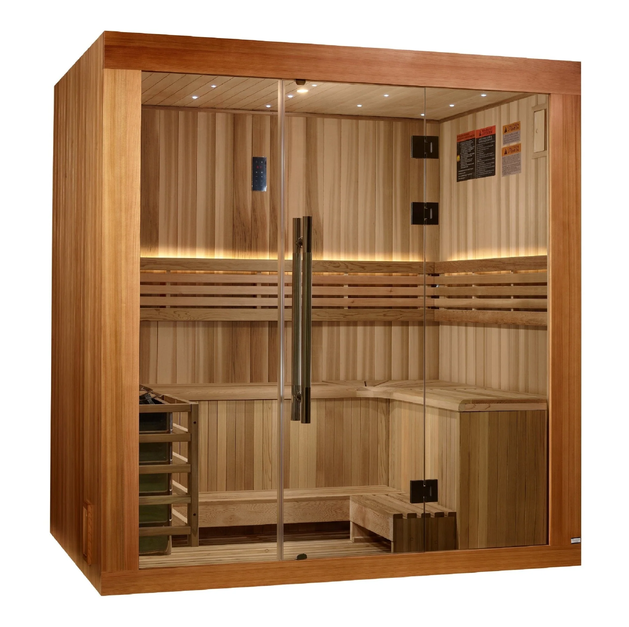 Golden Designs 2025 "Copenhagen Edition" 3-Person Traditional Sauna – Canadian Red Cedar & Pacific Premium Clear Cedar - Image 7