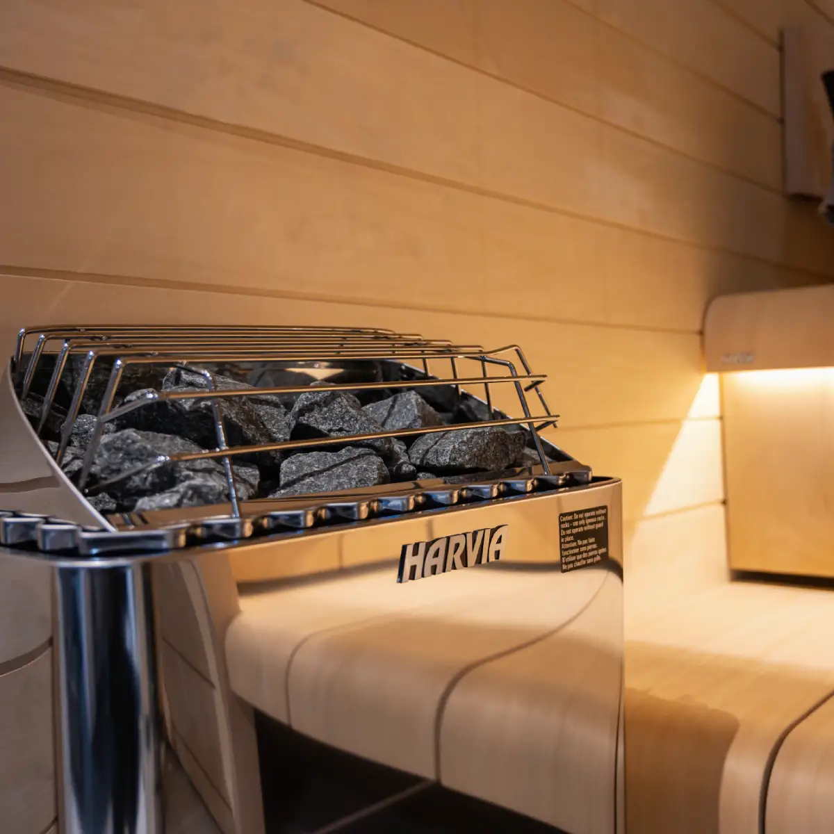 Harvia KIP60B Stainless Steel 6KW Sauna Heater with built-in control - Finnish Sauna Builders - Image 5