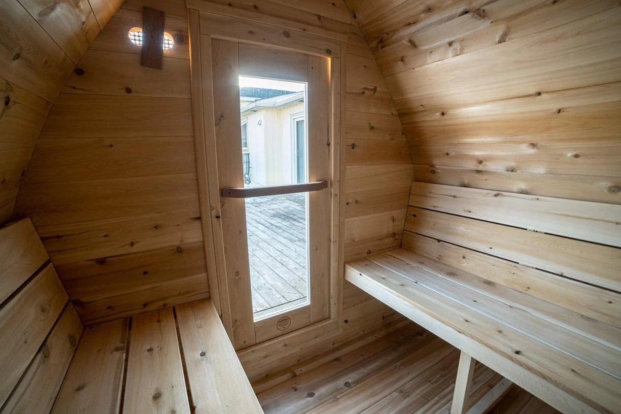 LeisureCraft CT MiniPOD Outdoor Sauna – 3-4 Person Cabin Sauna with Premium Cedar - Image 5