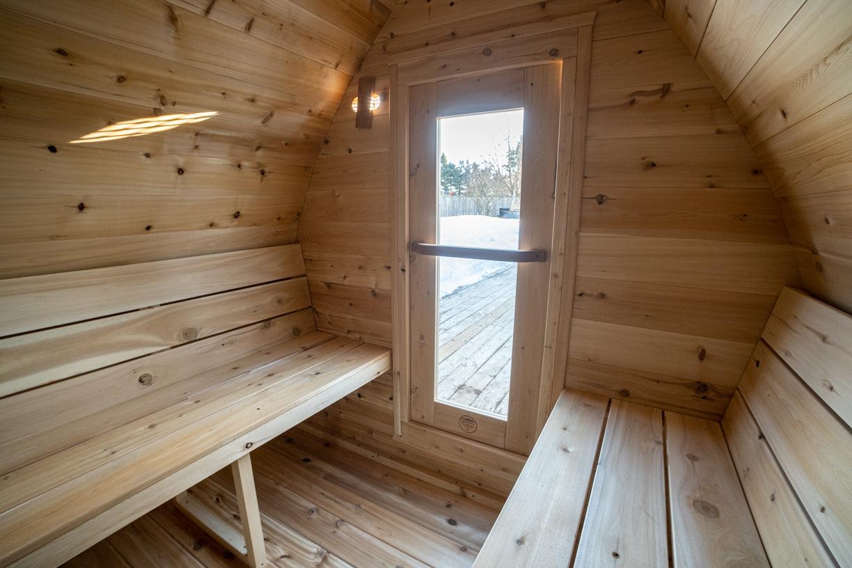 LeisureCraft CT MiniPOD Outdoor Sauna – 3-4 Person Cabin Sauna with Premium Cedar - Image 7