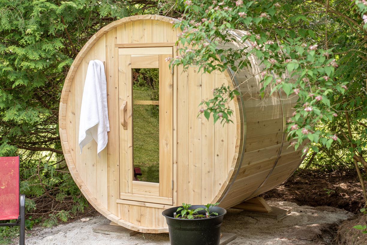 Leisurecraft Timber Harmony 4 Person Outdoor Barrel Sauna - Image 5