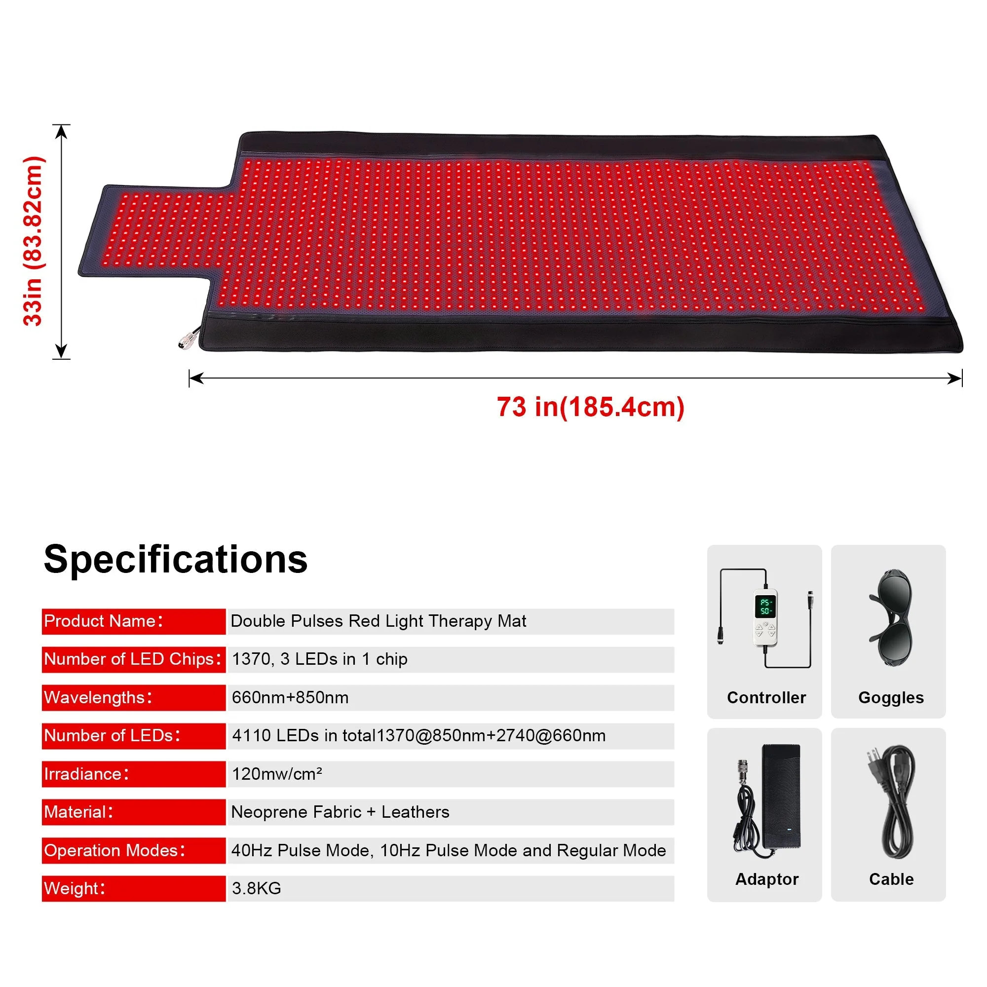 LUMYHEALTH™ Dual-Pulse Red Light Therapy Mat for Pain Relief - Image 10