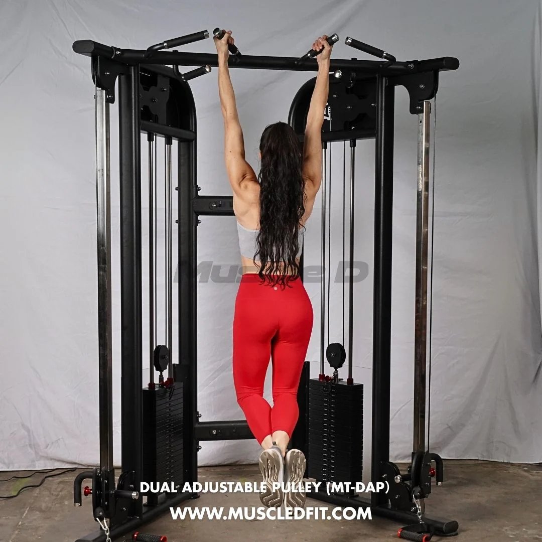 Muscle D Fitness Dual Adjustable Pulley – Two Stack Cable Machine - Image 18