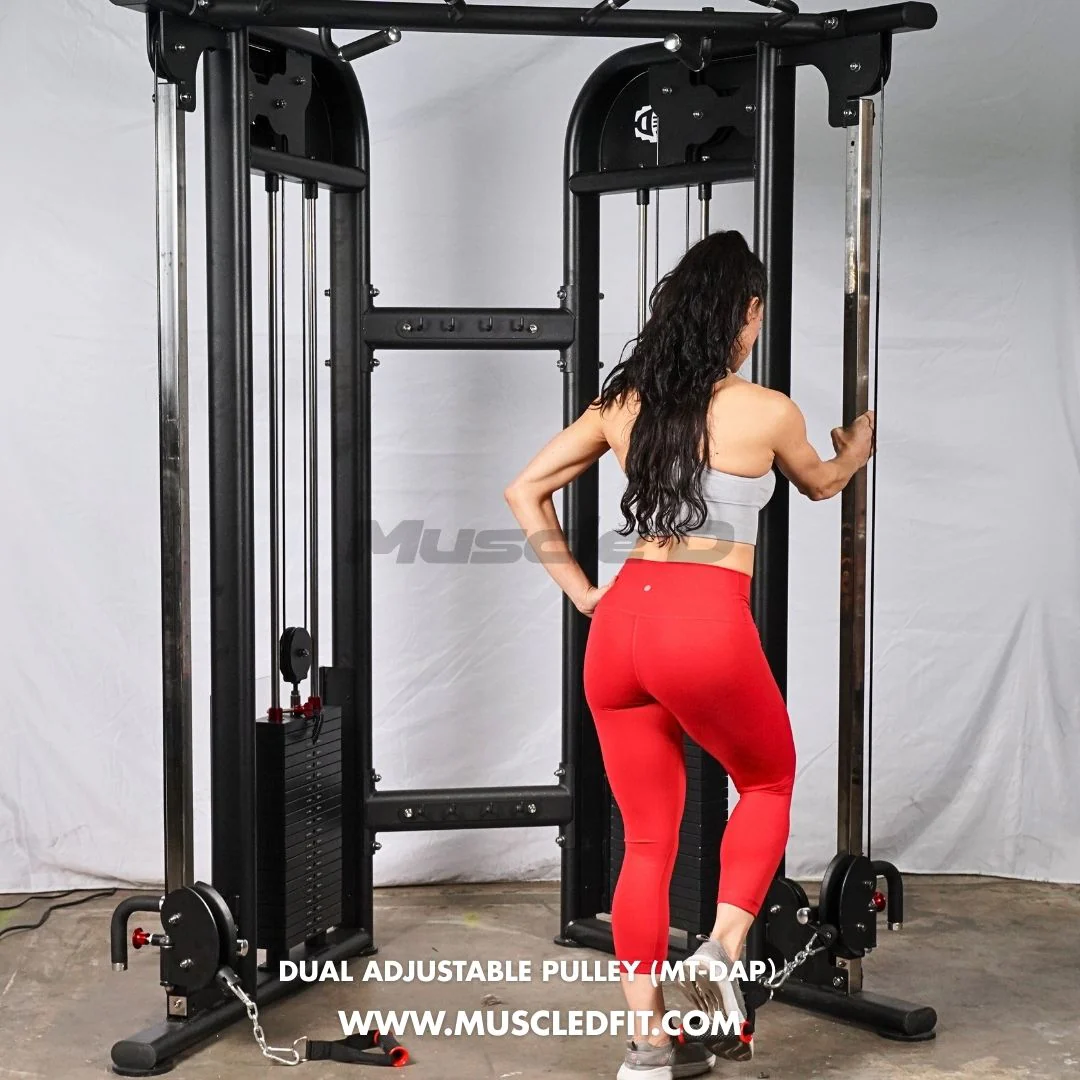Muscle D Fitness Dual Adjustable Pulley – Two Stack Cable Machine - Image 22