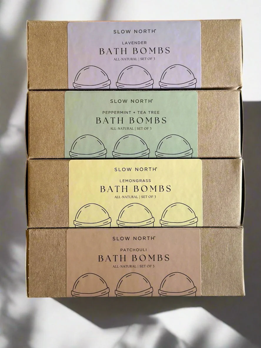 Natural Bath Bomb Set - Peppermint + Tea Tree (Set of 3) - Image 3
