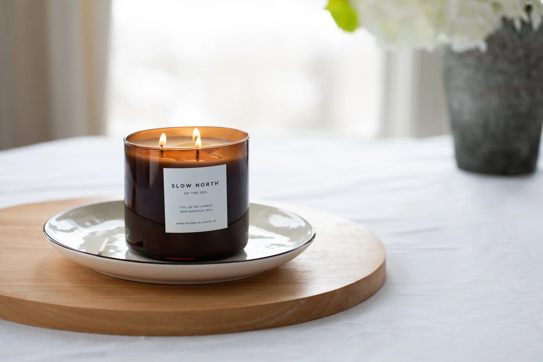 Of The Sea (Eucalyptus + Lavender + Peppermint) - Signature 3-Wick Candle - Image 8