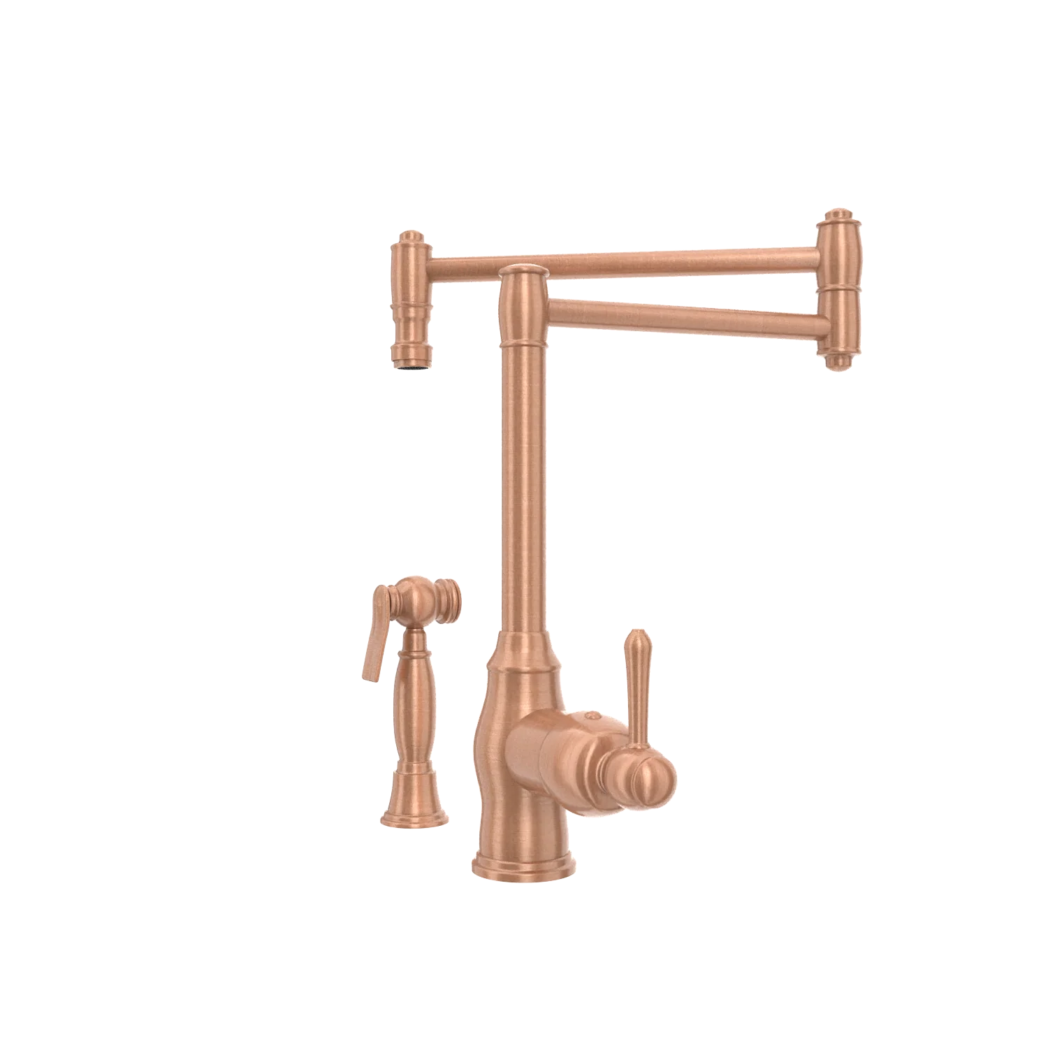 One-Handle Copper Pot Filler Kitchen Faucet with Side Sprayer - AK96918P1 - Image 24
