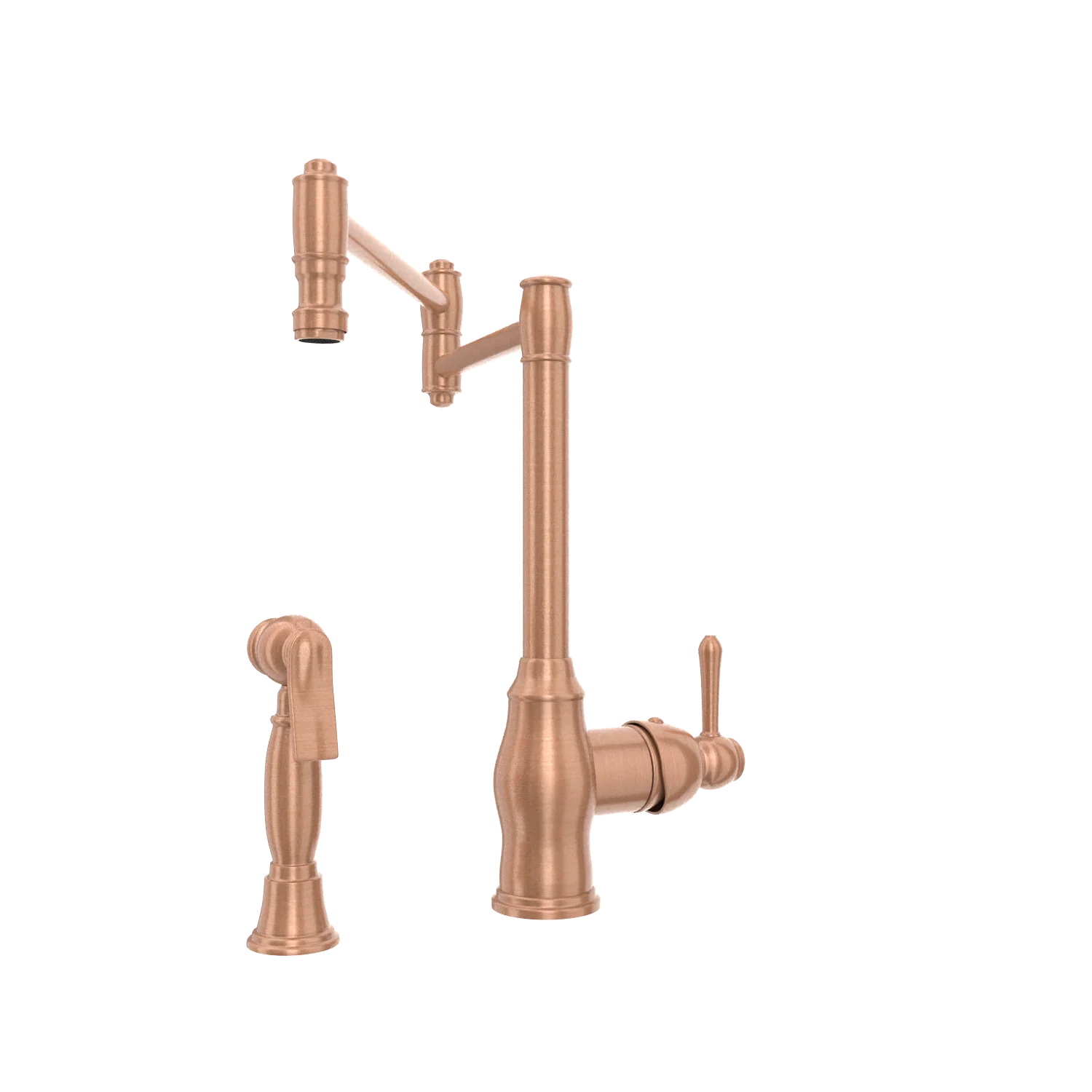 One-Handle Copper Pot Filler Kitchen Faucet with Side Sprayer - AK96918P1 - Image 33