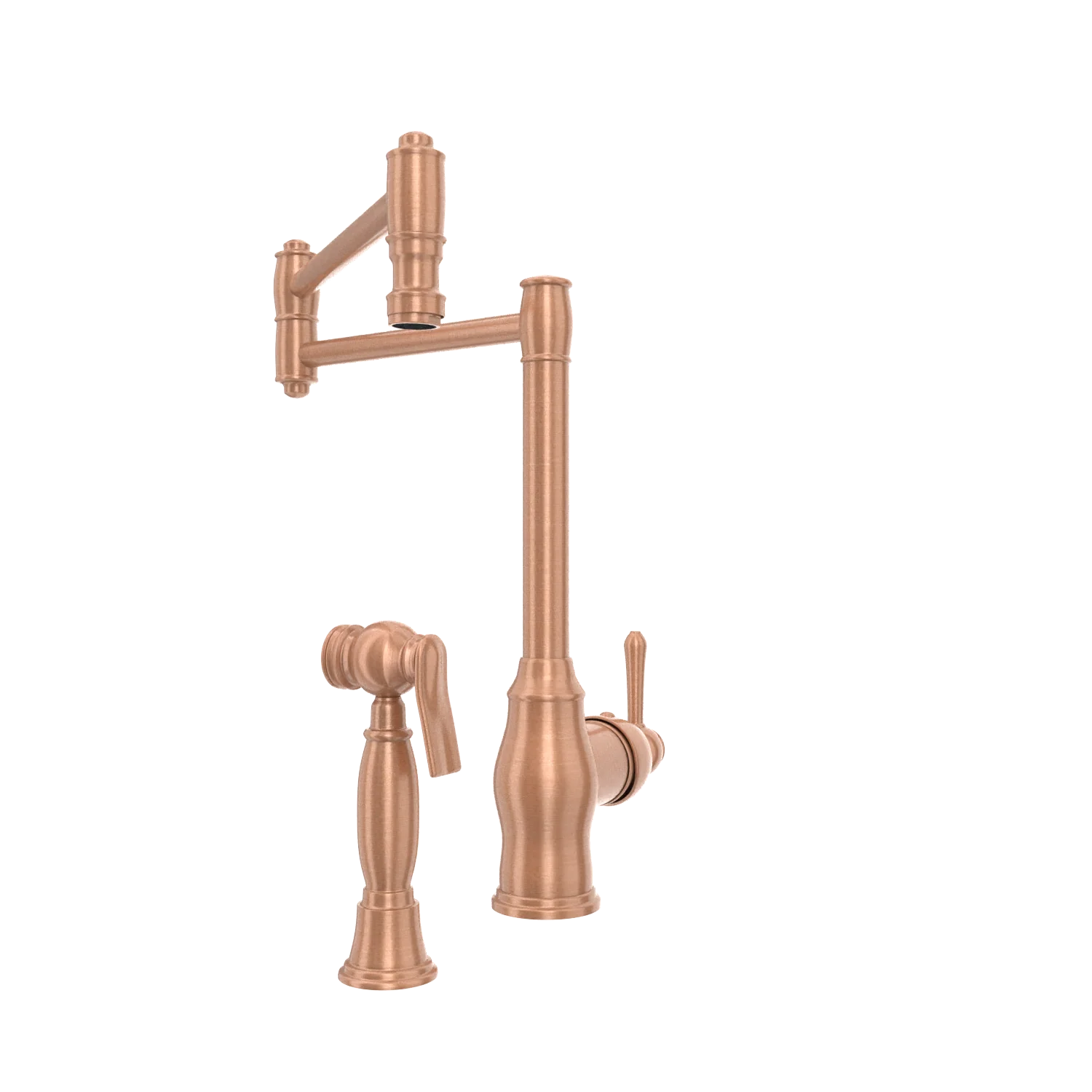One-Handle Copper Pot Filler Kitchen Faucet with Side Sprayer - AK96918P1 - Image 36