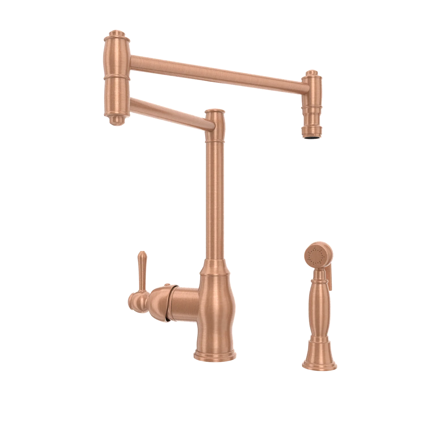 One-Handle Copper Pot Filler Kitchen Faucet with Side Sprayer - AK96918P1 - Image 46