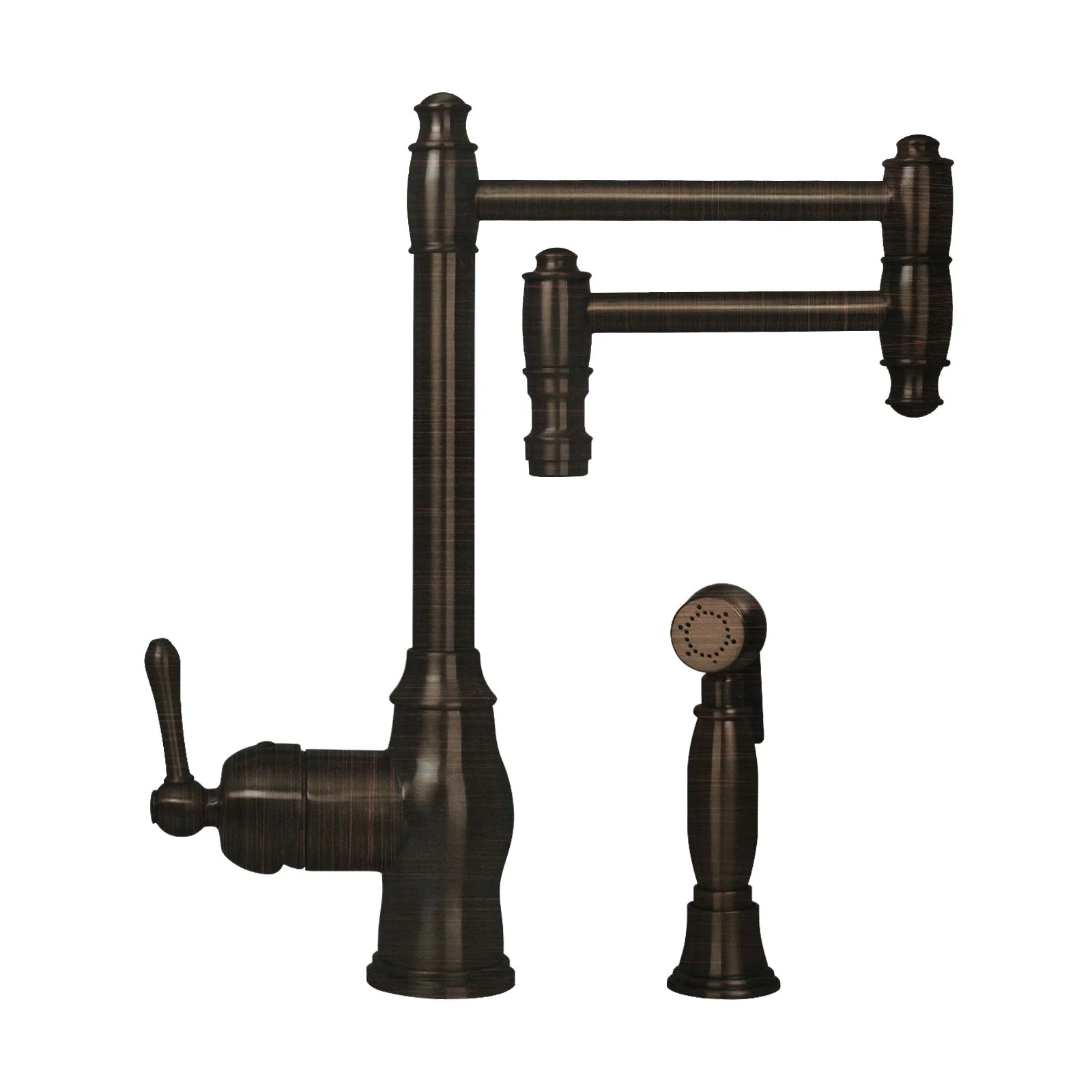 One-Handle Copper Pot Filler Kitchen Faucet with Side Sprayer - AK96918P2 - Image 10