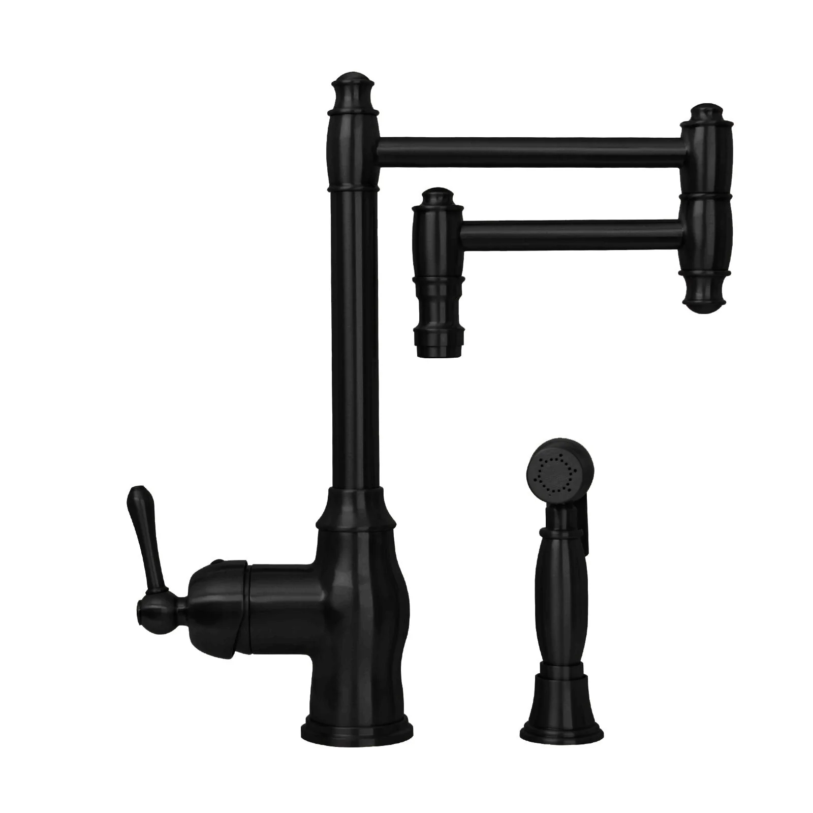 One-Handle Copper Pot Filler Kitchen Faucet with Side Sprayer - AK96918P2 - Image 11